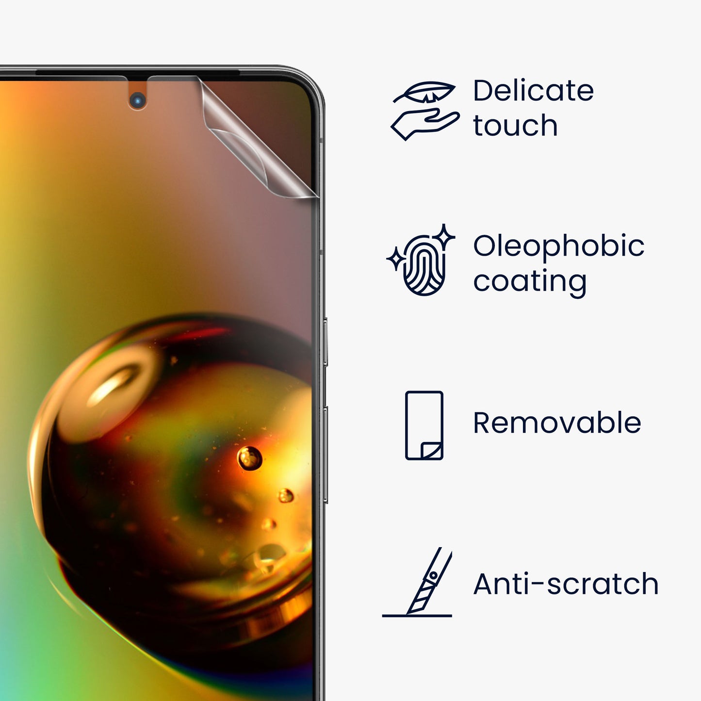 kwmobile Displayschutzfolie kompatibel mit Google Pixel 8 Set - Kristallklar - Displayschutz