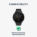 kwmobile Silicone Watch Strap for Garmin Forerunner 965 / 955 / 945 / 745 Strap Replacement Band for Fitness Tracker Smartwatch