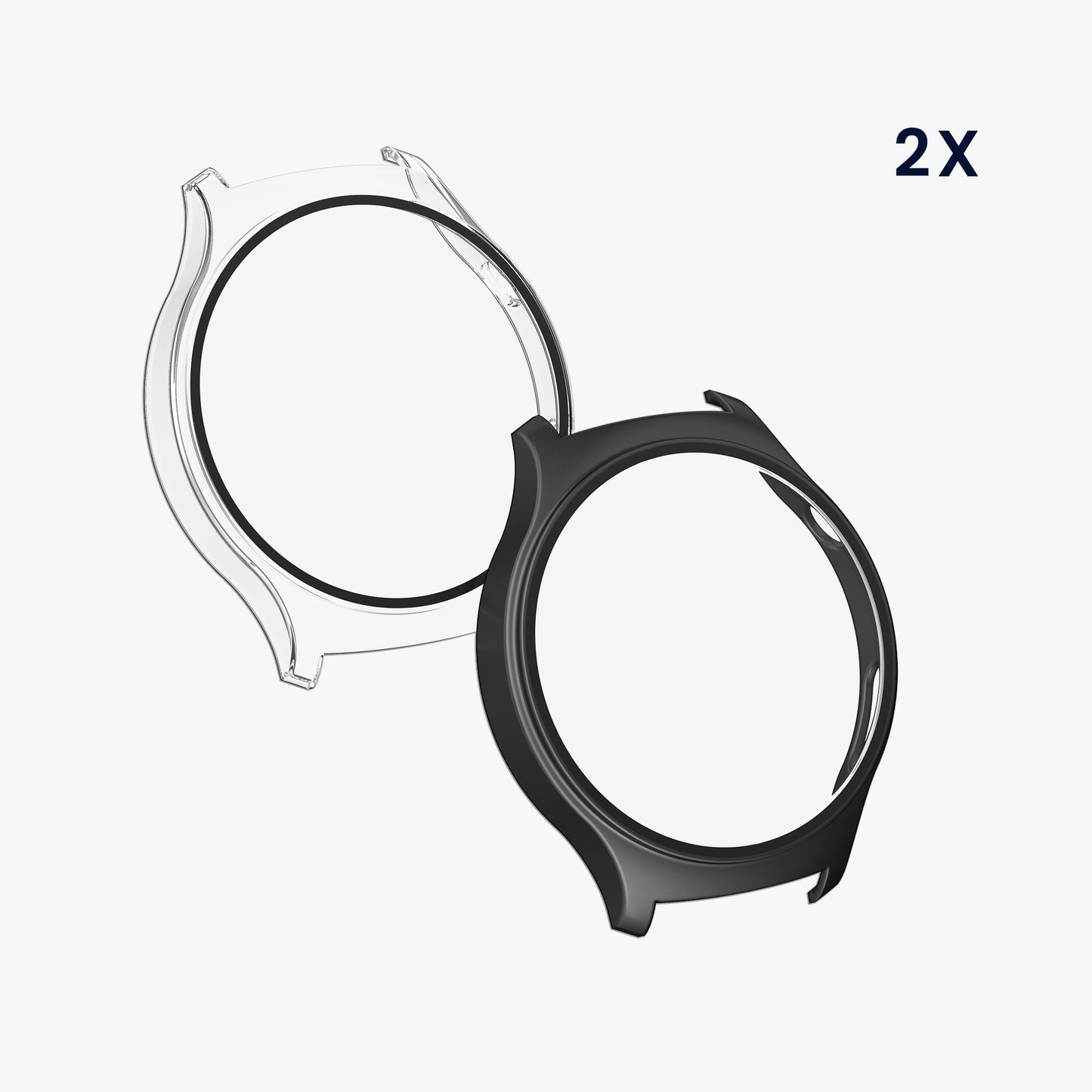 kwmobile Glass Case for Huawei Watch 4 Protective Cover Fullbody Fitness Tracker Case Set