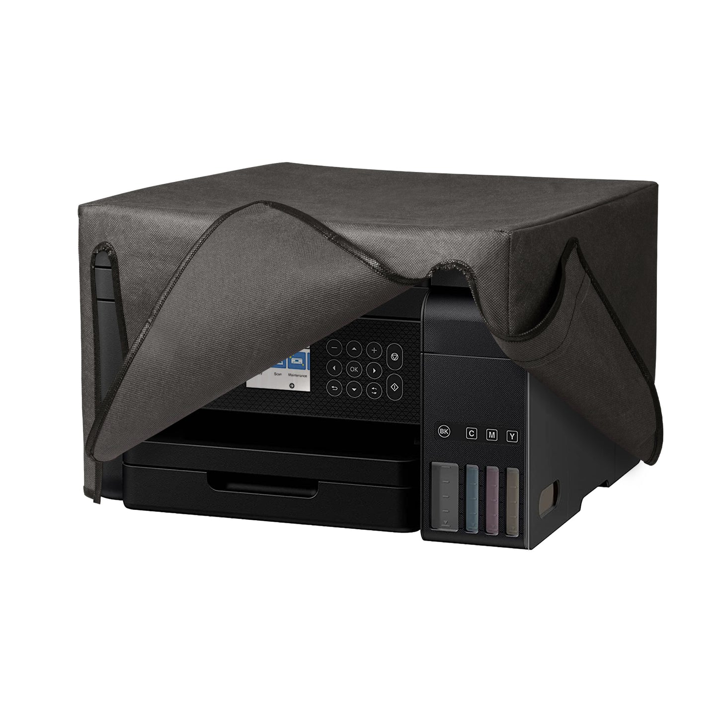 kwmobile Cover kompatibel mit Epson Eco Tank ET-3850 / Eco Tank ET-4856 - Tasche Hülle Drucker - Staubschutzhülle Schutzhaube Schutzhülle - Dunkelgrau Dunkelgrau  