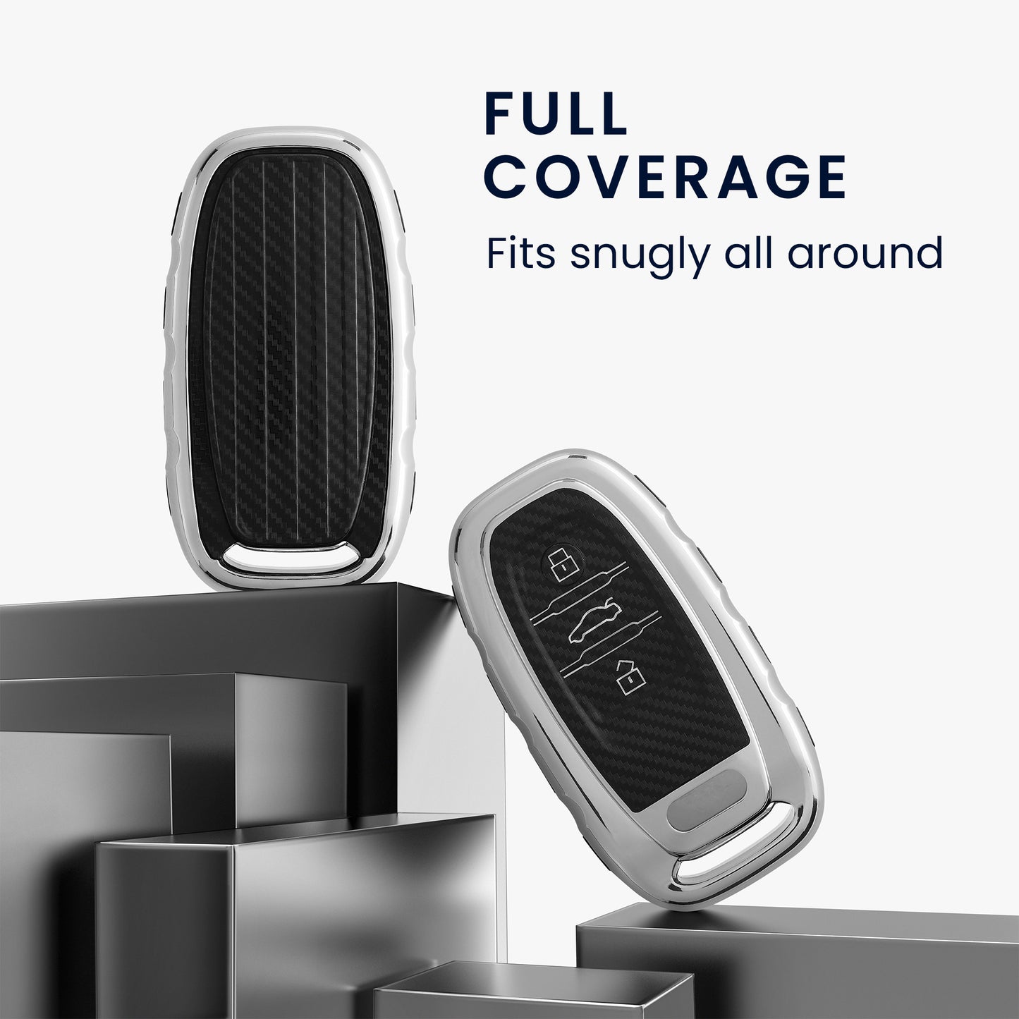 Case for Audi A6 A7 A8 Q7 Q8 3-Button Car Key Keyless