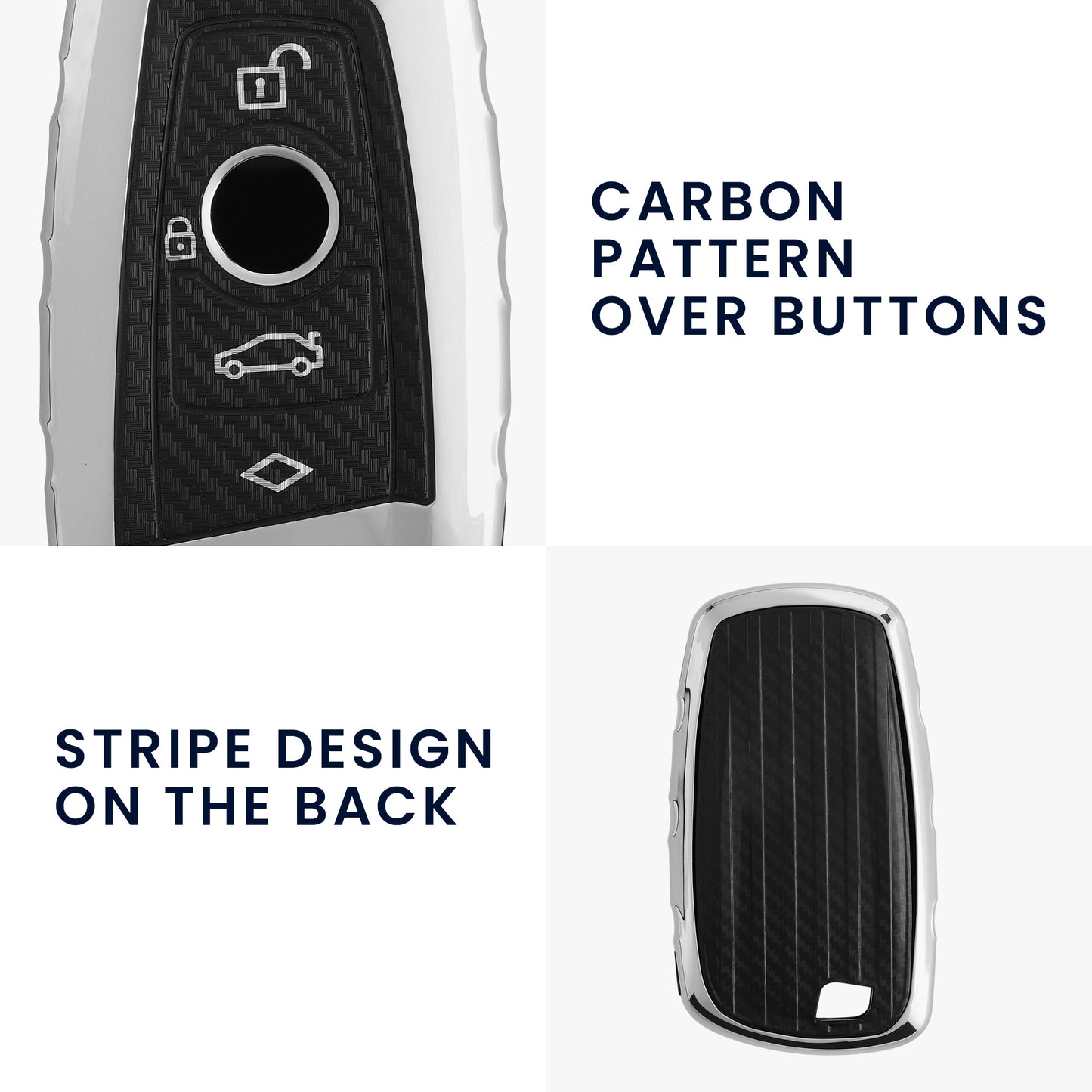 Cover for BMW 3-button remote car key (Keyless Go only)