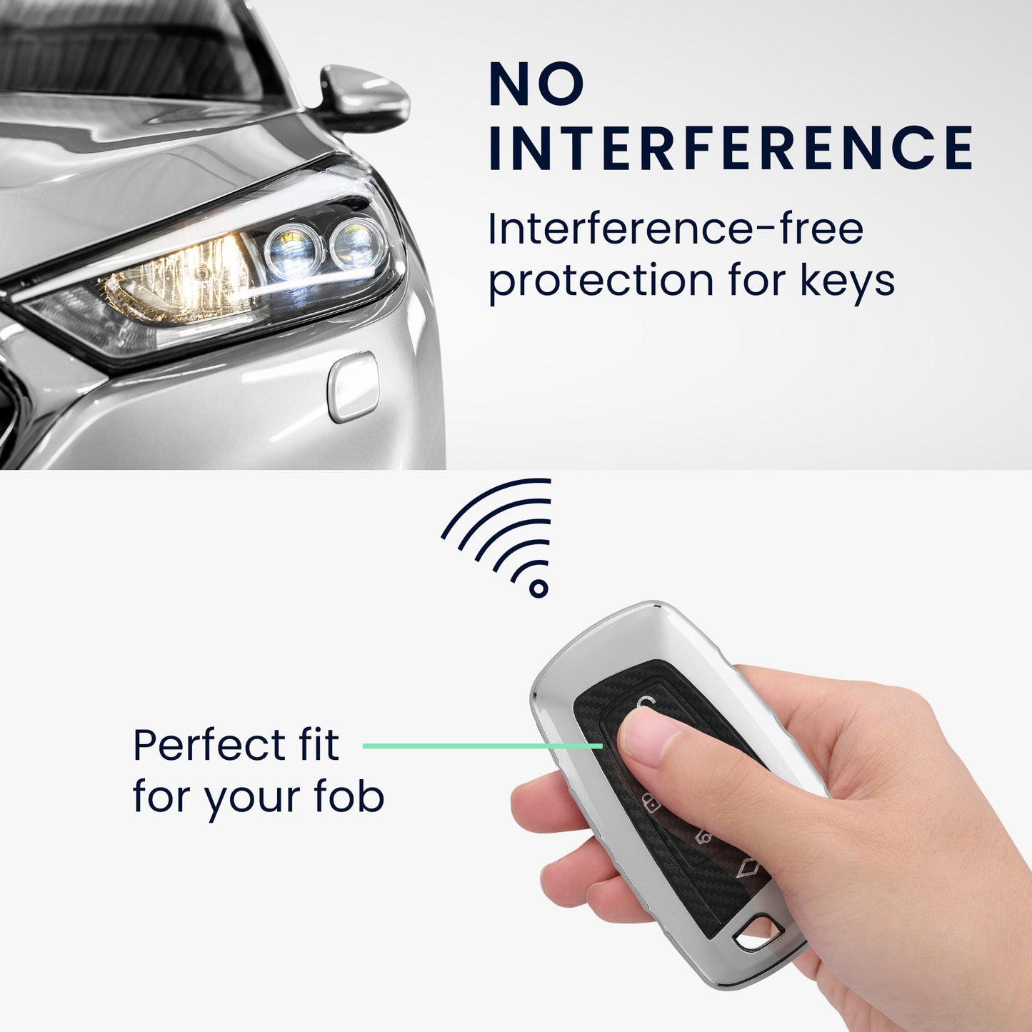 Cover for BMW 3-button remote car key (Keyless Go only)