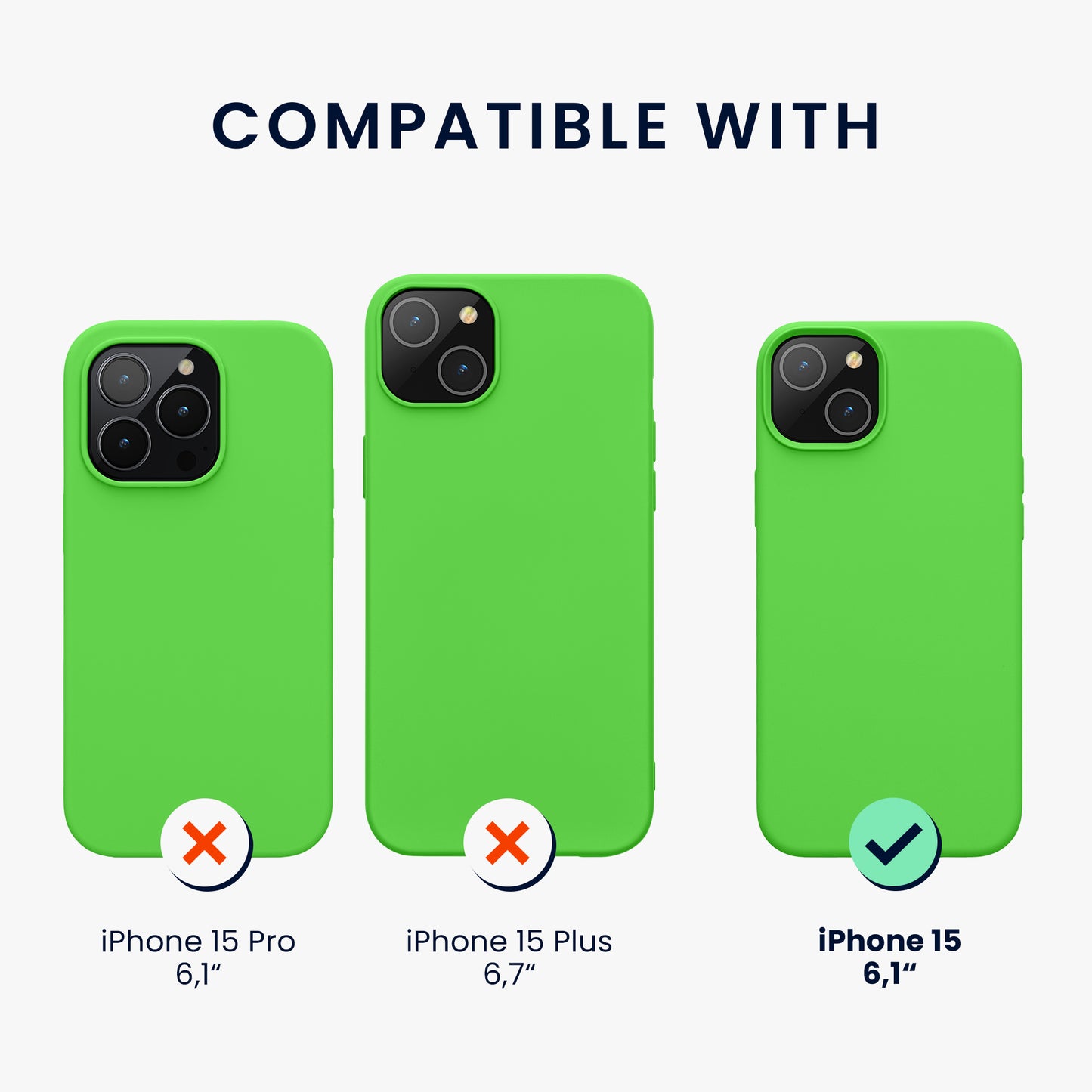 kwmobile Phone Case for iPhone 15 Case Wireless Charging
