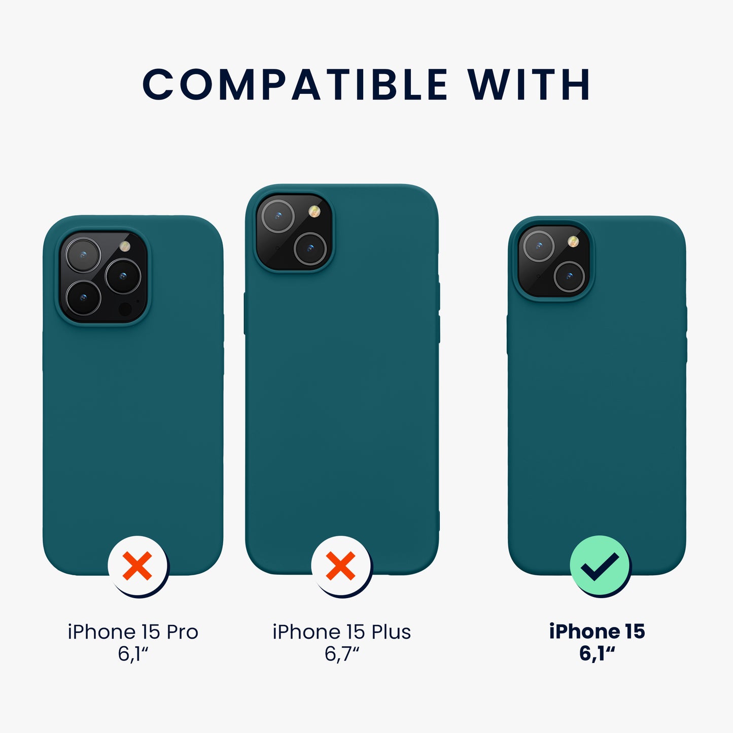 kwmobile Phone Case for iPhone 15 Case Wireless Charging
