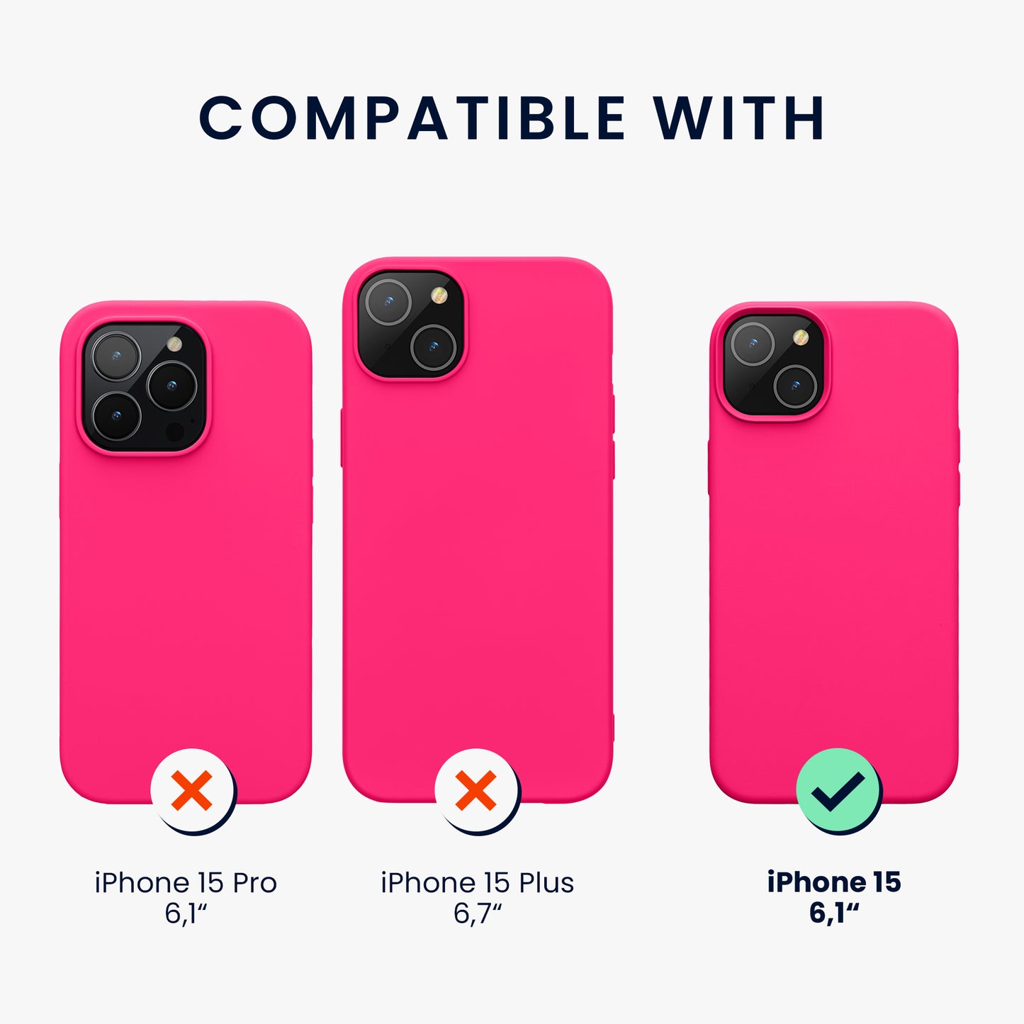 kwmobile Phone Case for iPhone 15 Case Wireless Charging