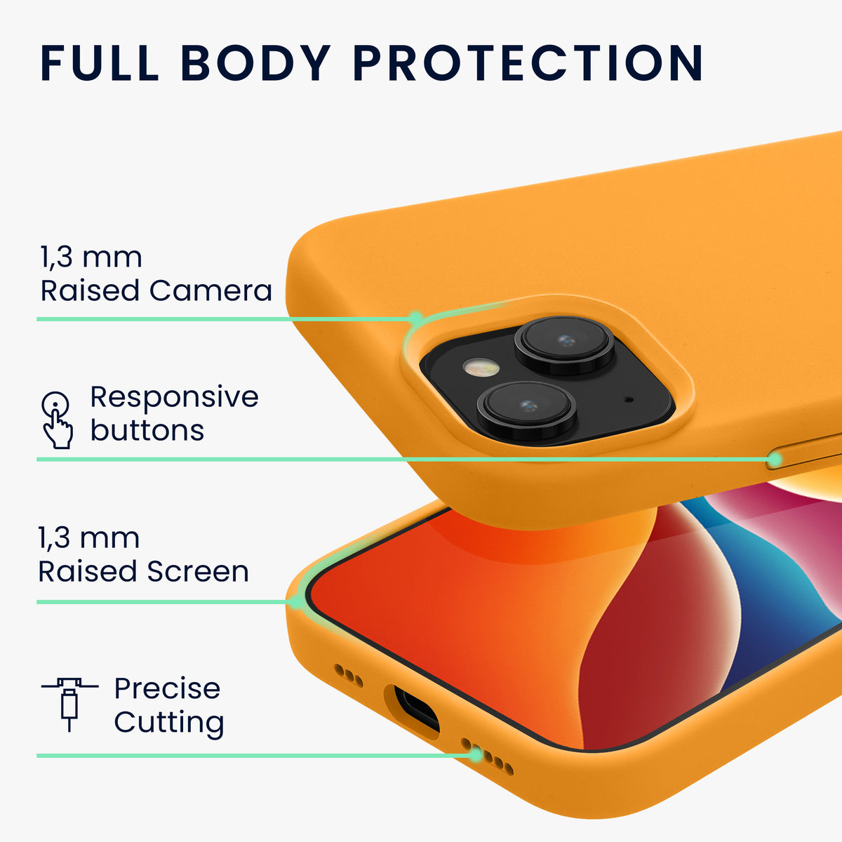kwmobile Phone Case for iPhone 15 Case Wireless Charging