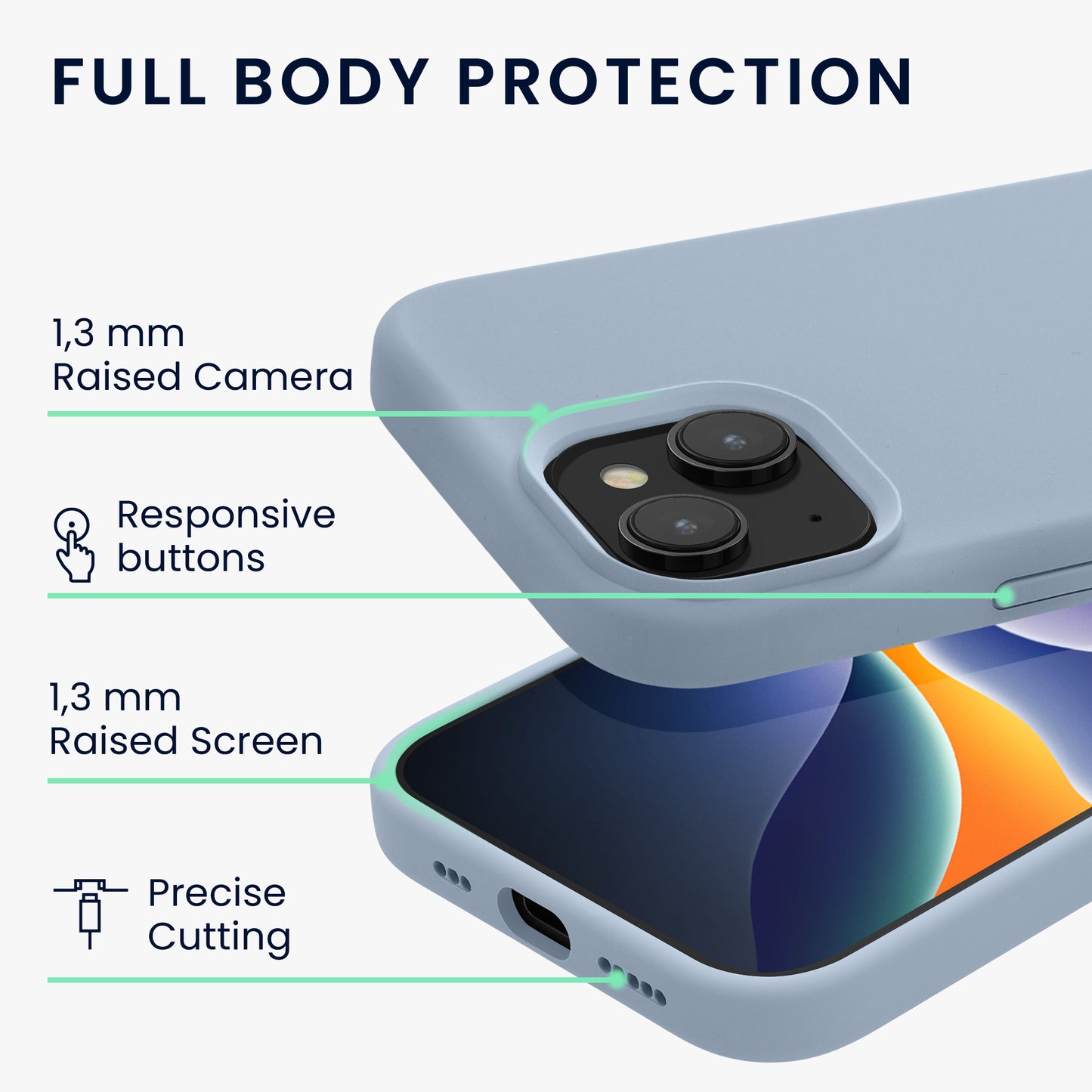 kwmobile Phone Case for iPhone 15 Case Wireless Charging