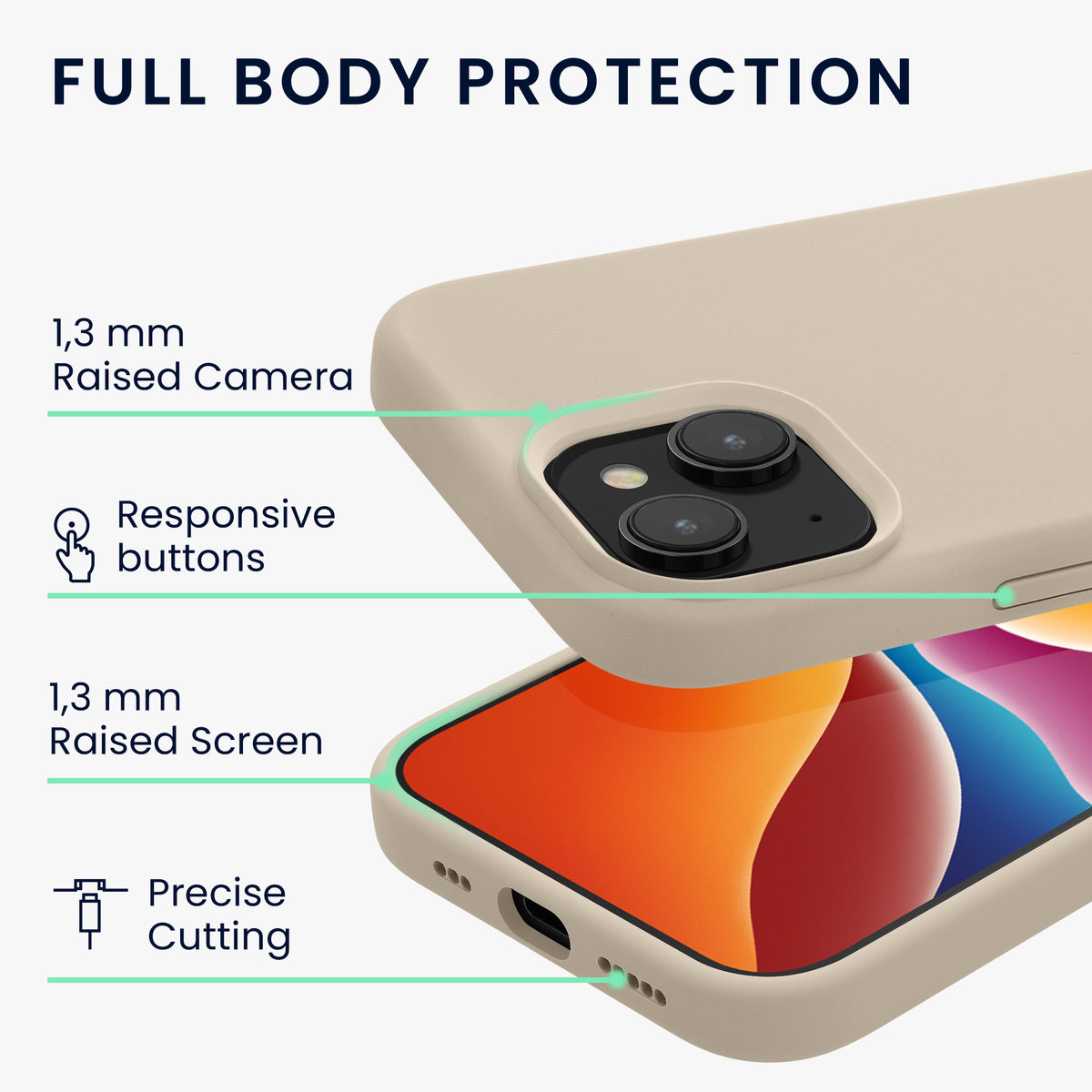 kwmobile Phone Case for iPhone 15 Case Wireless Charging