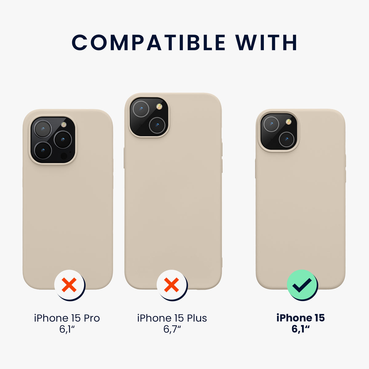 kwmobile Phone Case for iPhone 15 Case Wireless Charging