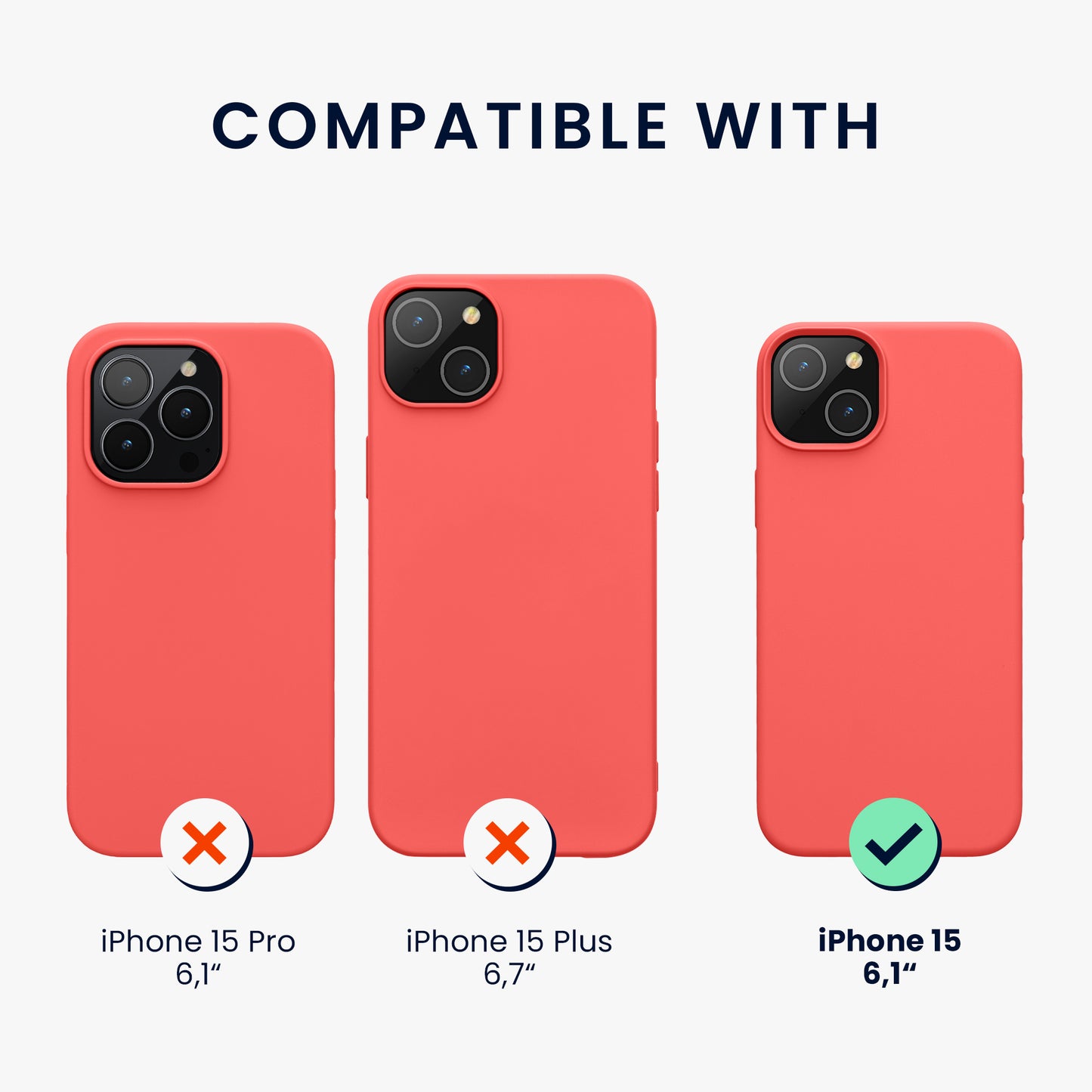 kwmobile Phone Case for iPhone 15 Case Wireless Charging