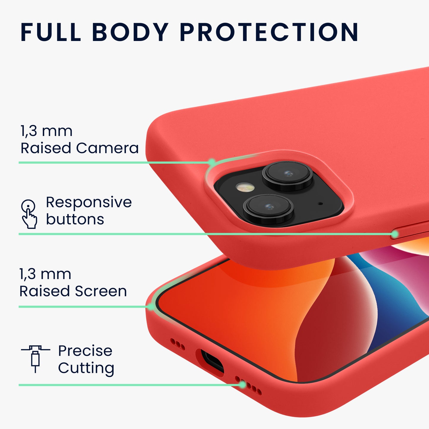 kwmobile Phone Case for iPhone 15 Case Wireless Charging