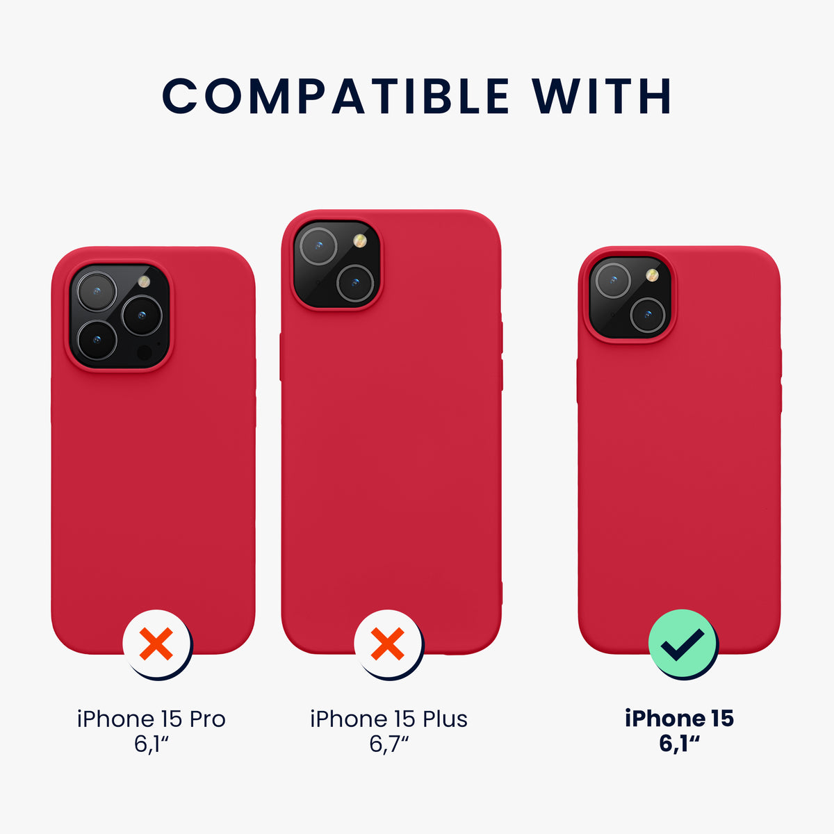 kwmobile Phone Case for iPhone 15 Case Wireless Charging
