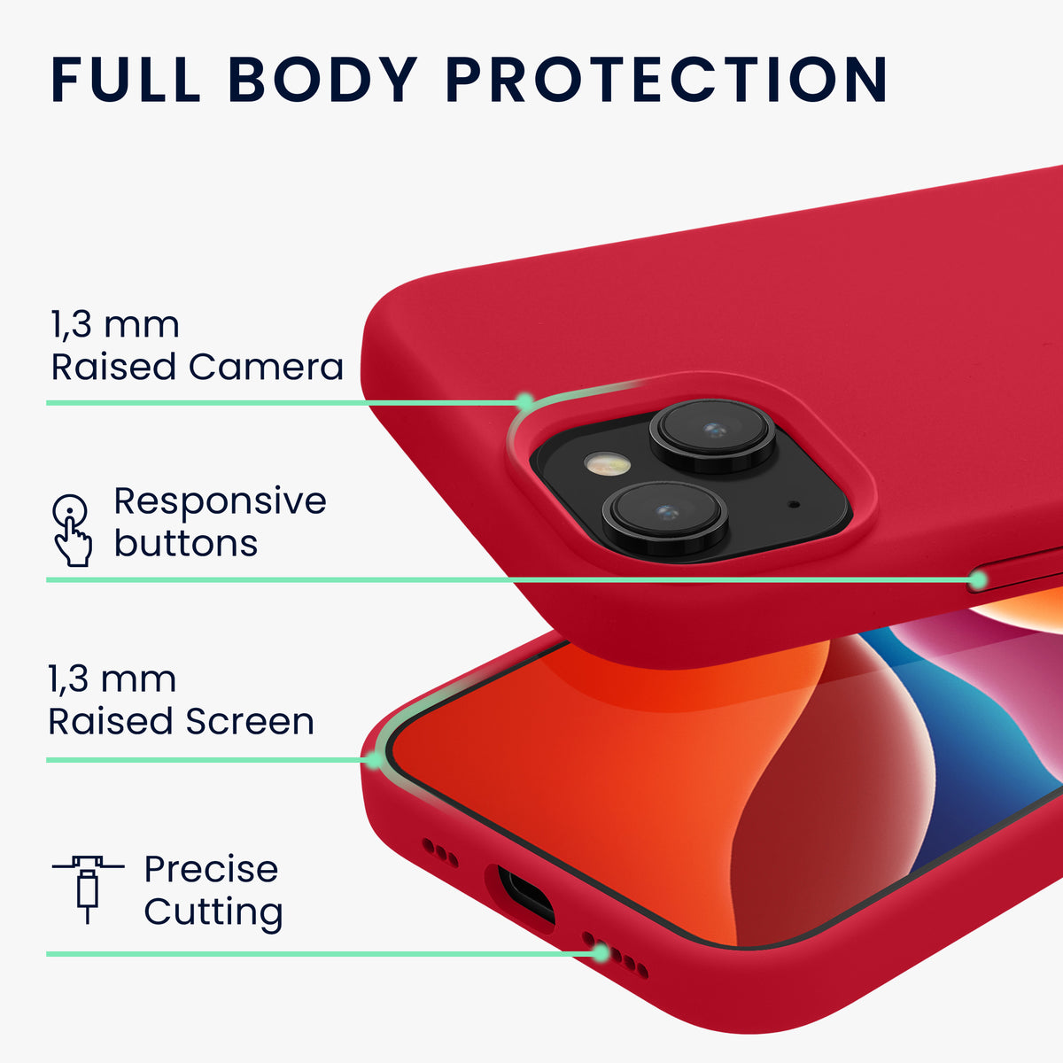 kwmobile Phone Case for iPhone 15 Case Wireless Charging