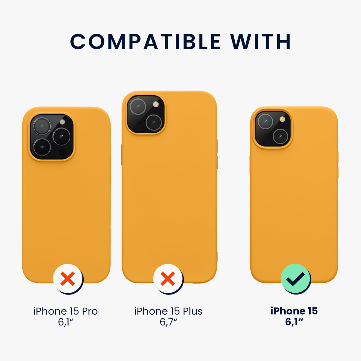 kwmobile Phone Case for iPhone 15 Case Wireless Charging