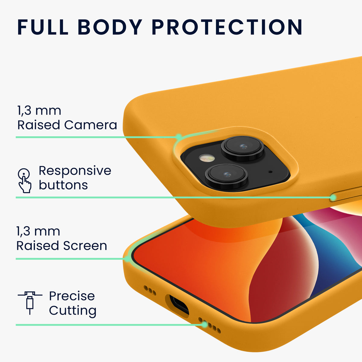 kwmobile Phone Case for iPhone 15 Case Wireless Charging