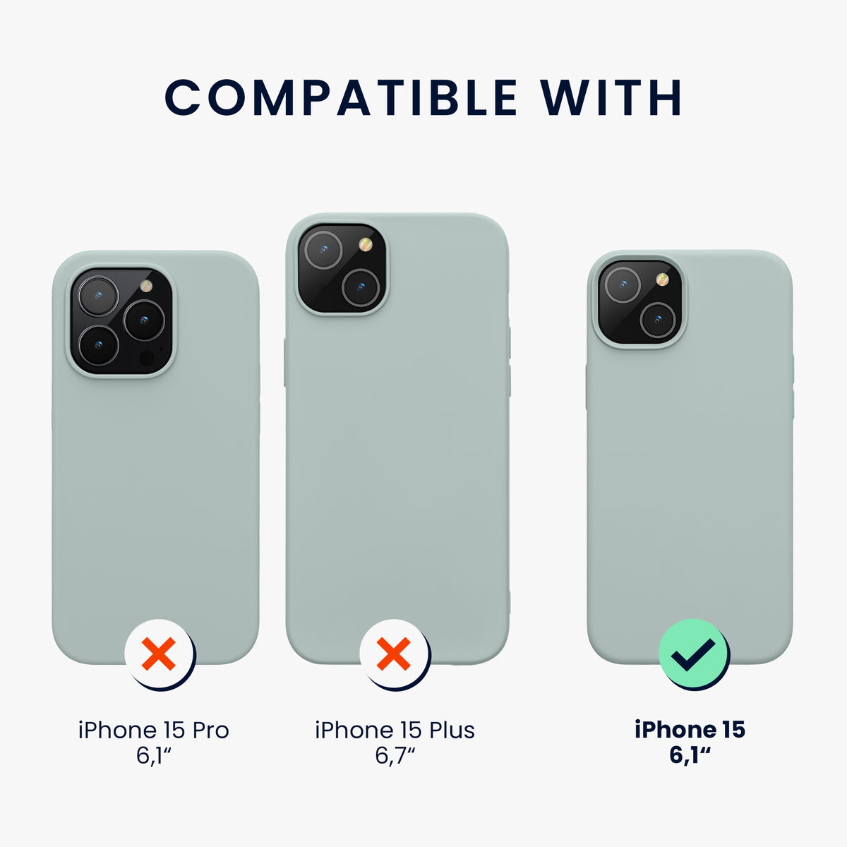 kwmobile Phone Case for iPhone 15 Case Wireless Charging