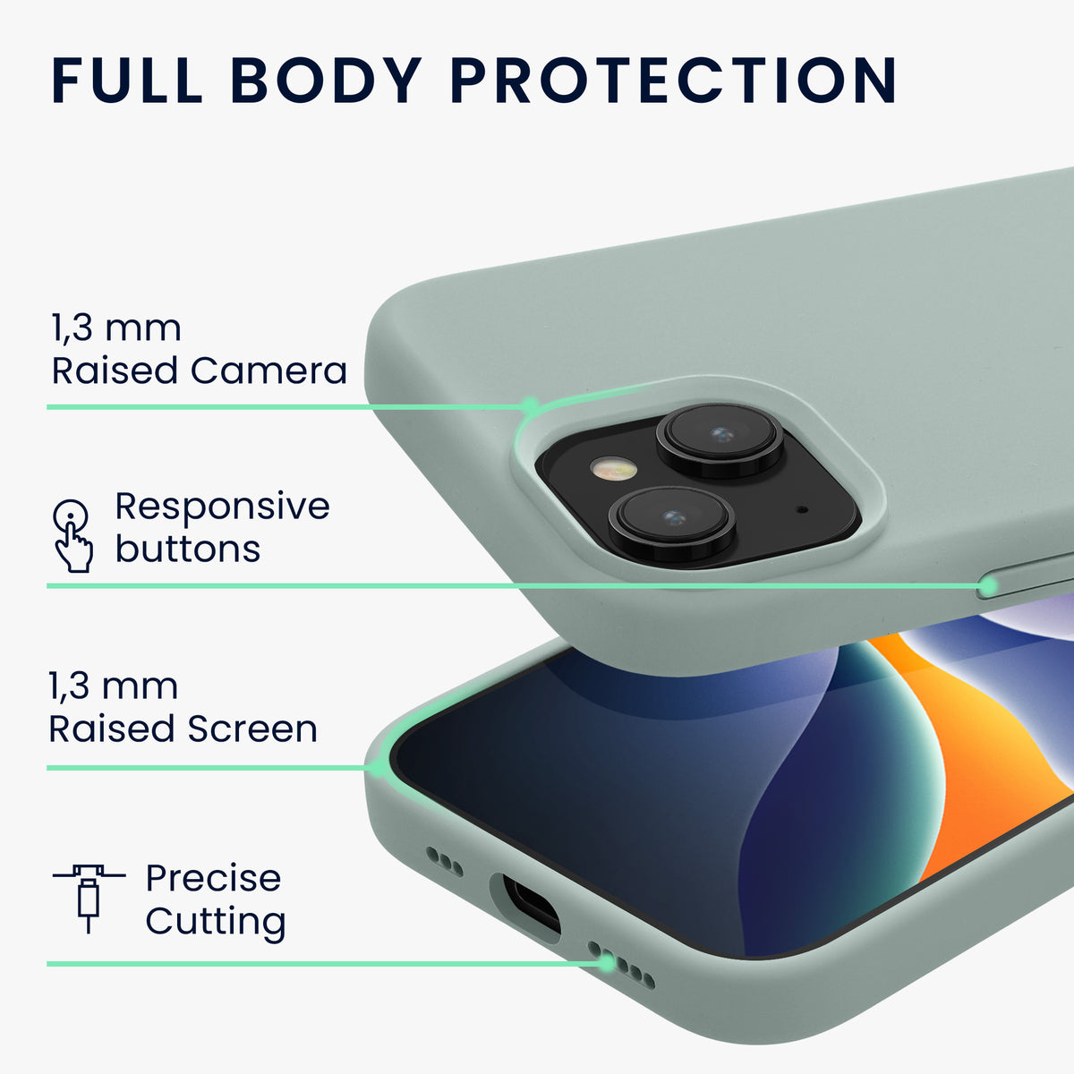 kwmobile Phone Case for iPhone 15 Case Wireless Charging