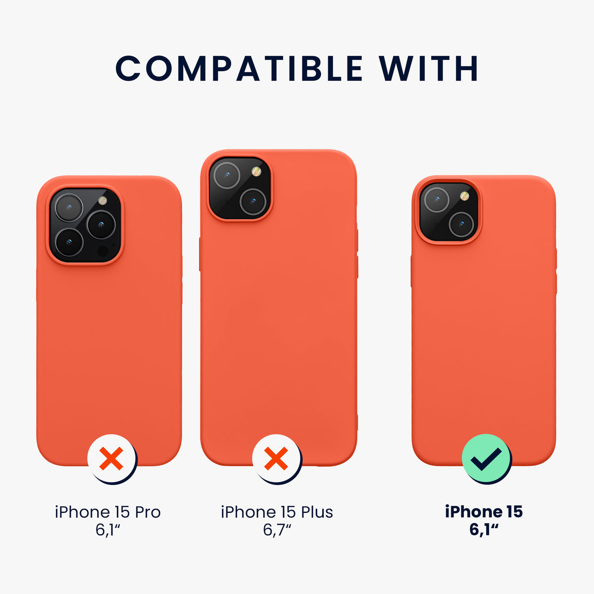 kwmobile Phone Case for iPhone 15 Case Wireless Charging
