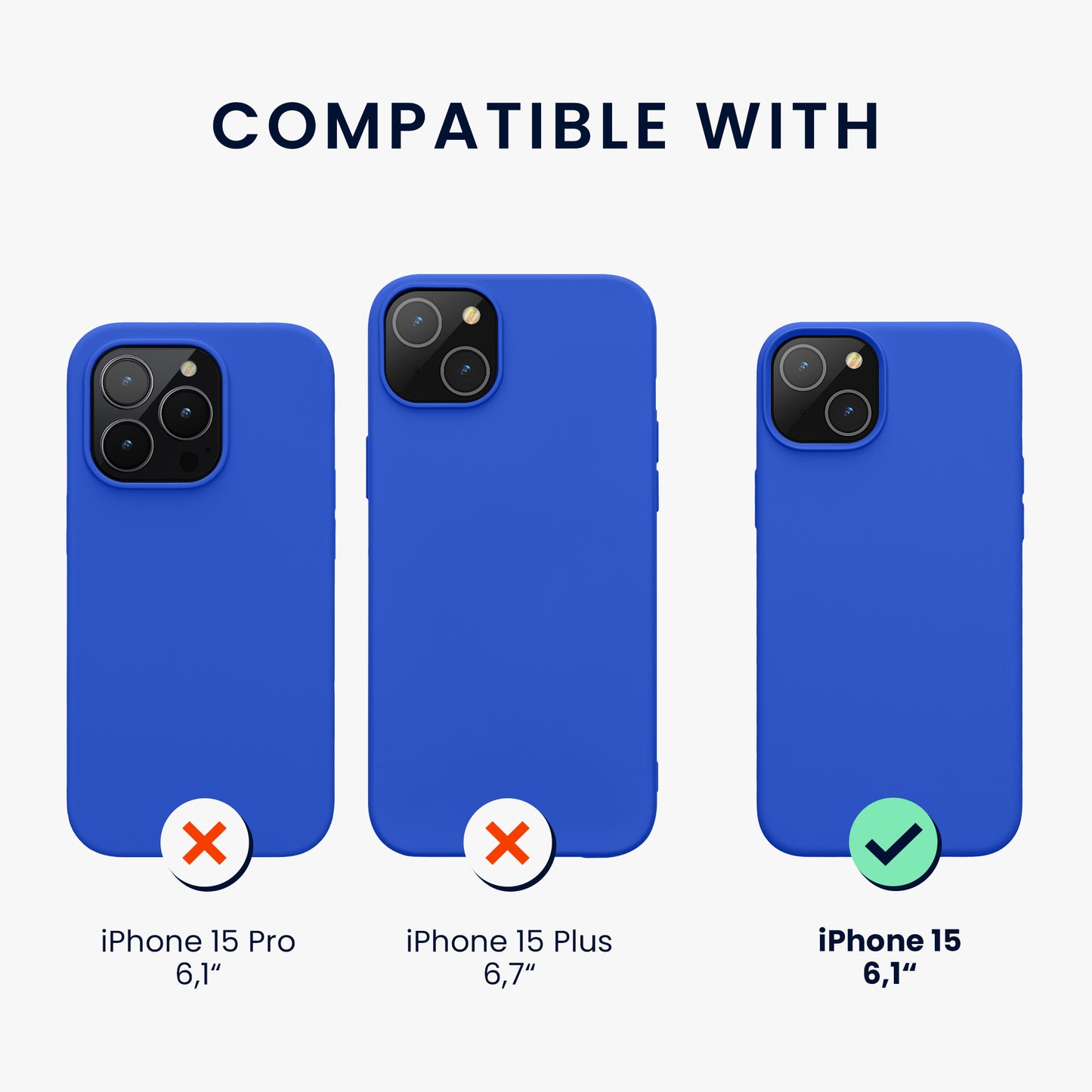 kwmobile Phone Case for iPhone 15 Case Wireless Charging