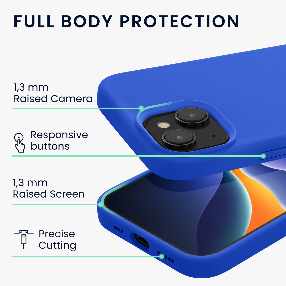 kwmobile Phone Case for iPhone 15 Case Wireless Charging