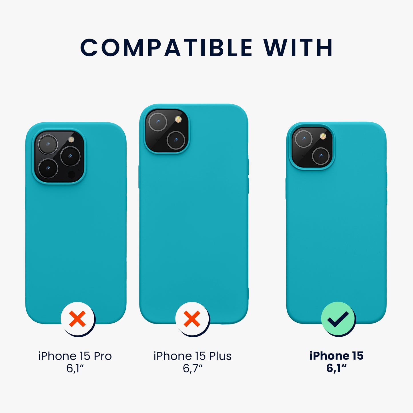 kwmobile Phone Case for iPhone 15 Case Wireless Charging