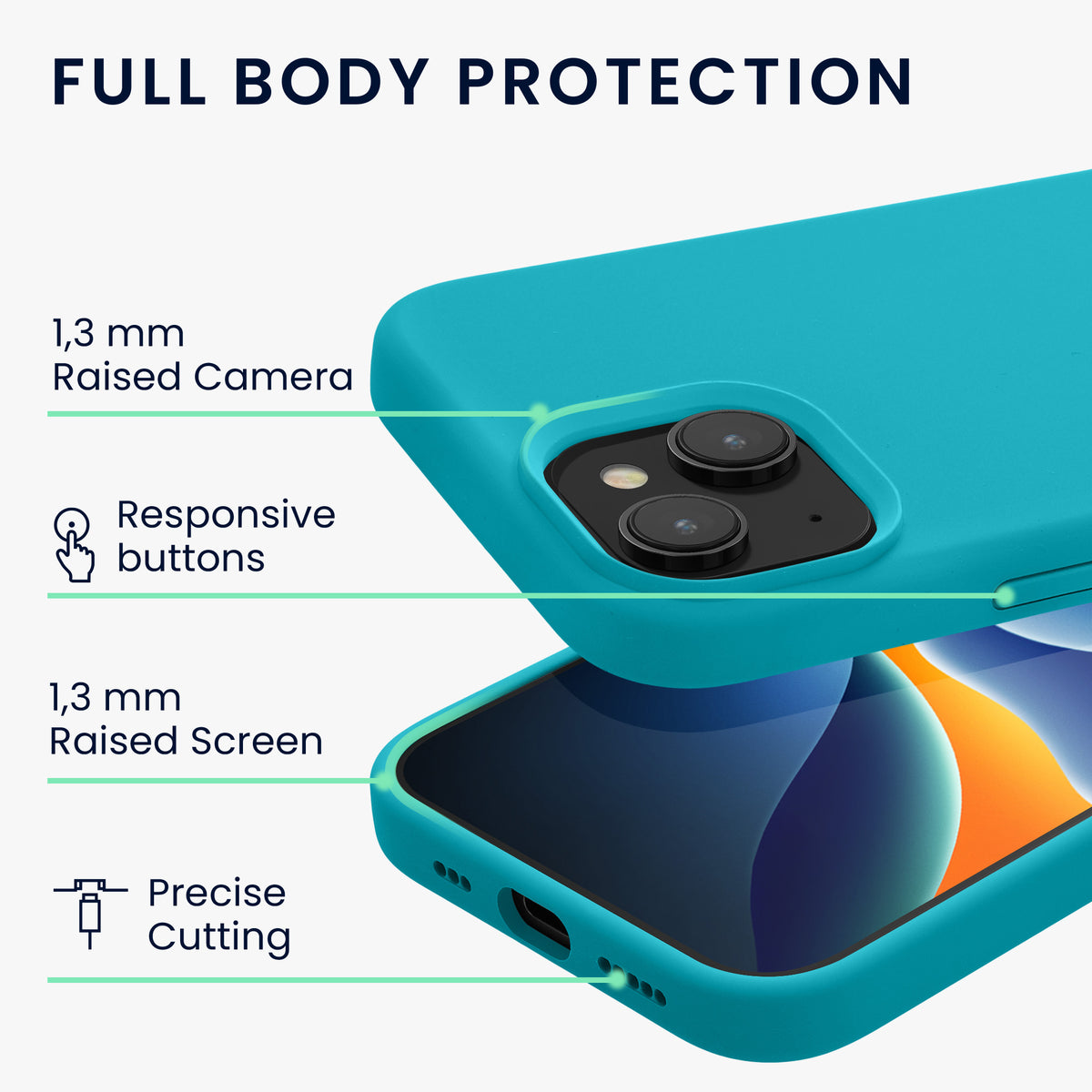 kwmobile Phone Case for iPhone 15 Case Wireless Charging
