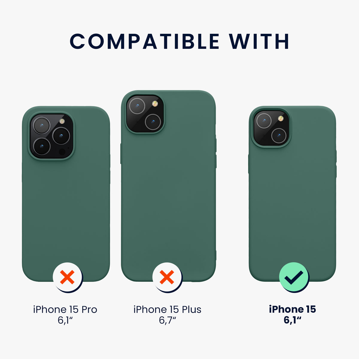kwmobile Phone Case for iPhone 15 Case Wireless Charging