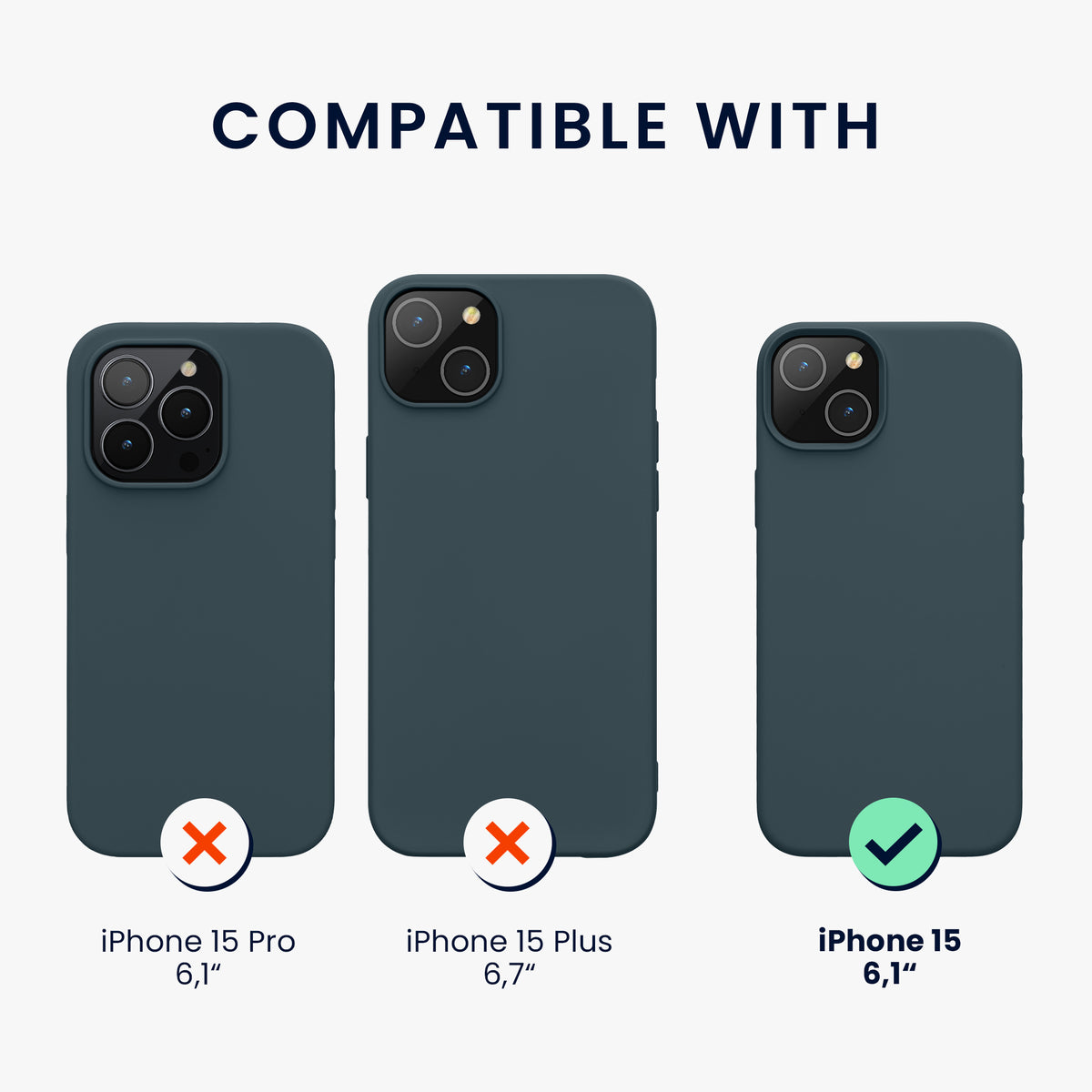 kwmobile Phone Case for iPhone 15 Case Wireless Charging