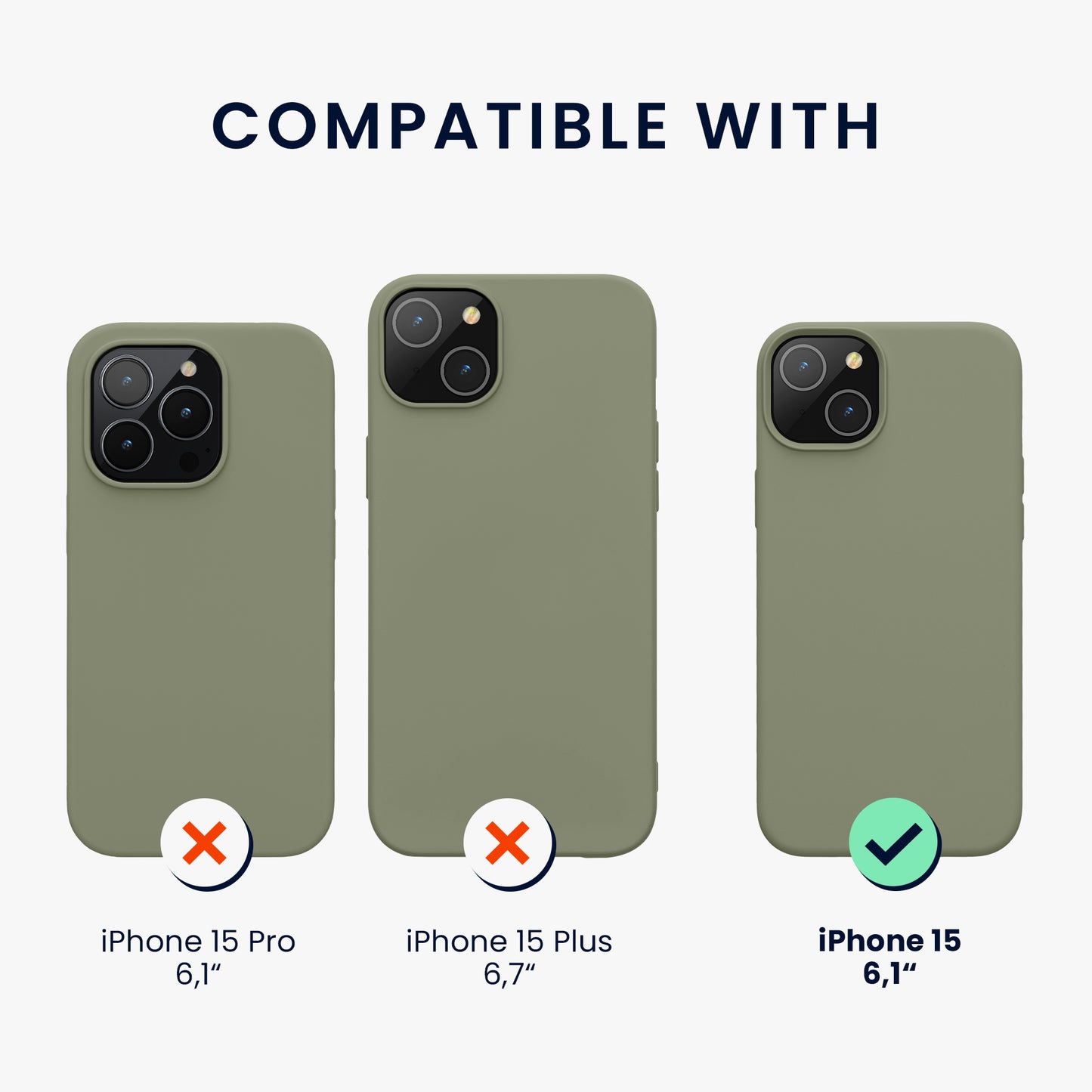 kwmobile Phone Case for iPhone 15 Case Wireless Charging