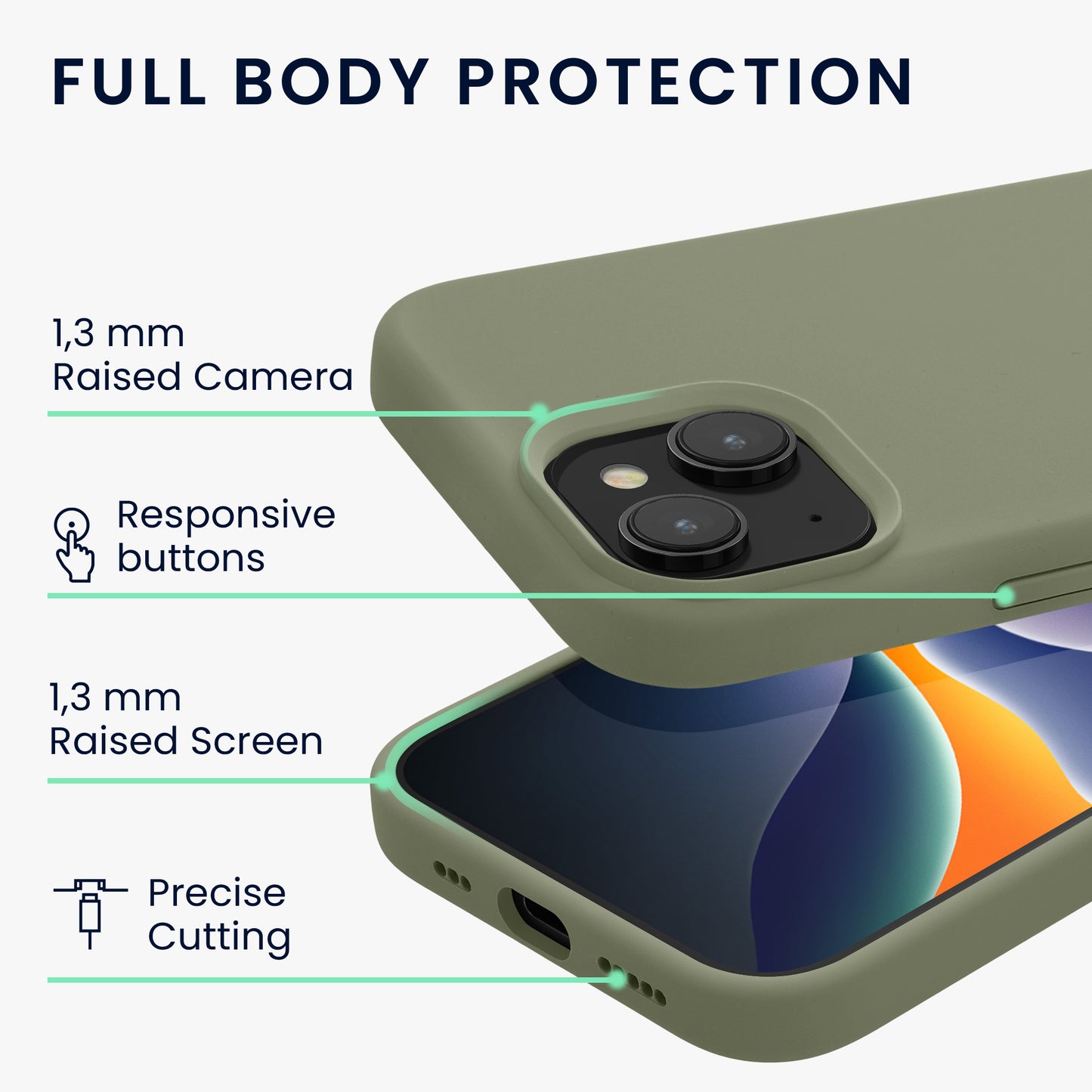 kwmobile Phone Case for iPhone 15 Case Wireless Charging