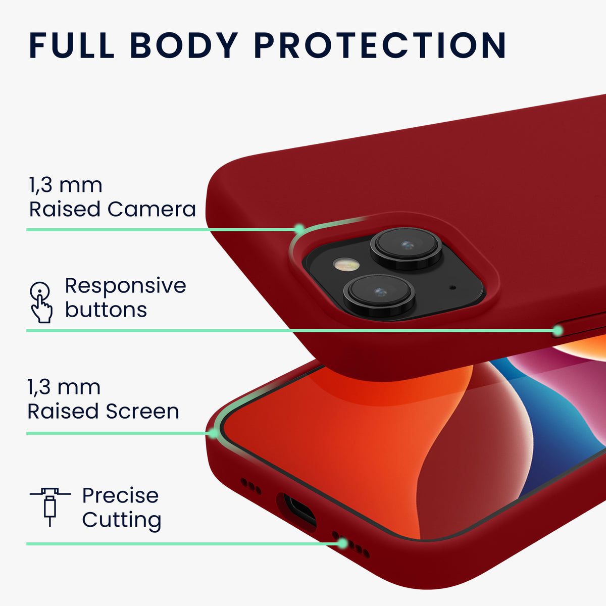 kwmobile Phone Case for iPhone 15 Case Wireless Charging