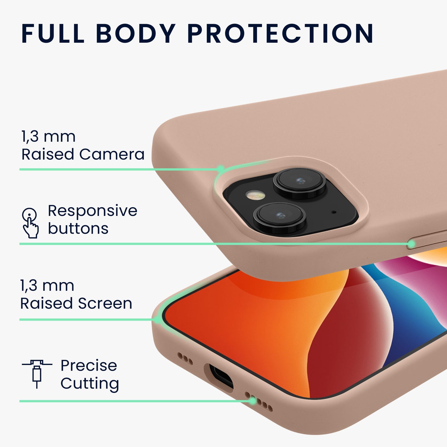 kwmobile Phone Case for iPhone 15 Case Wireless Charging