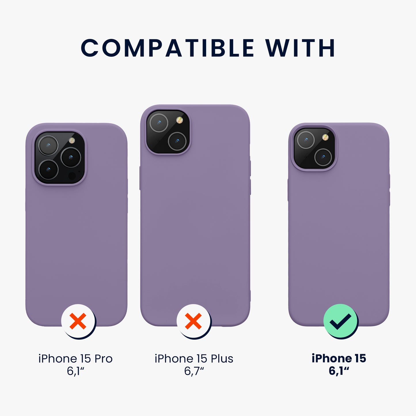 kwmobile Phone Case for iPhone 15 Case Wireless Charging