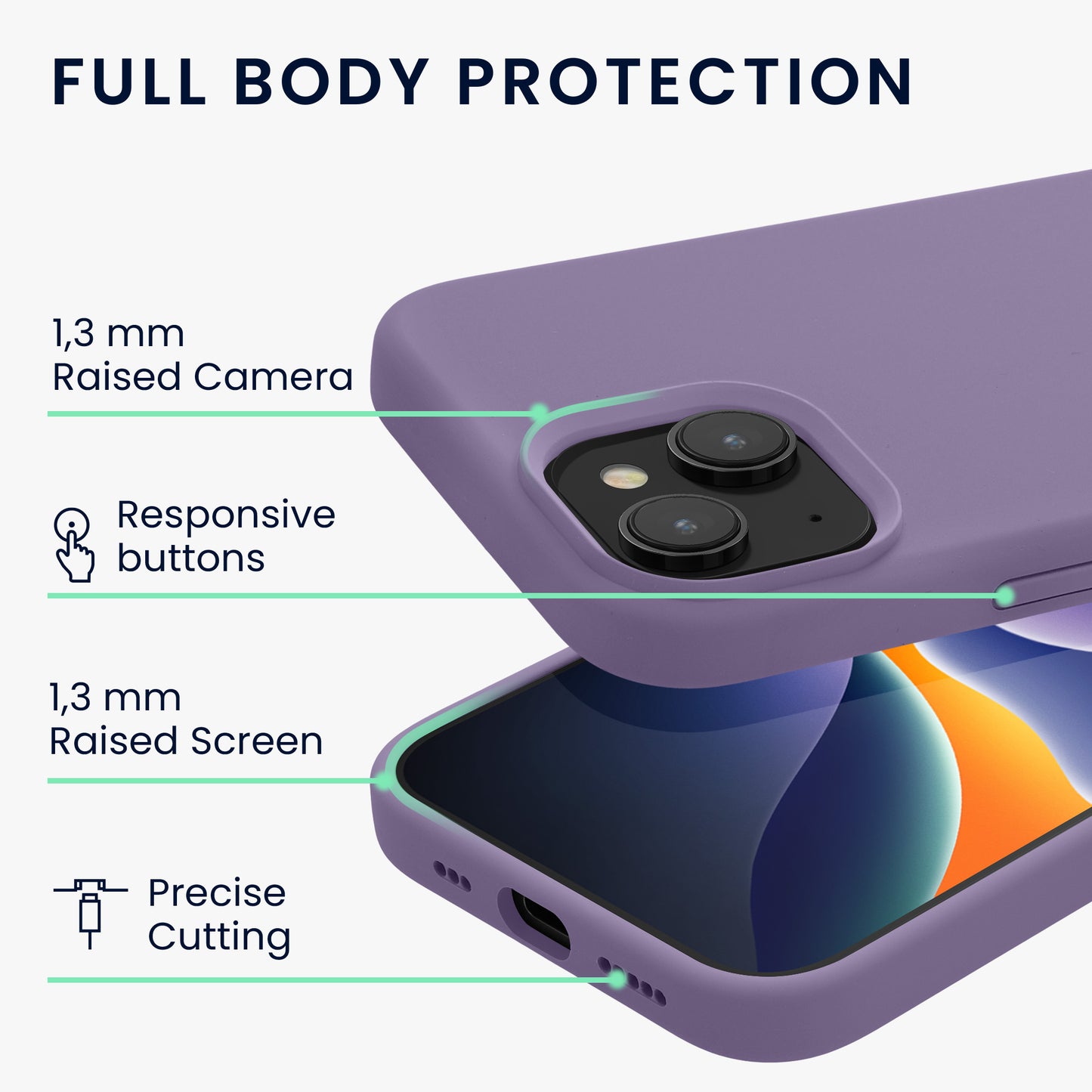 kwmobile Phone Case for iPhone 15 Case Wireless Charging