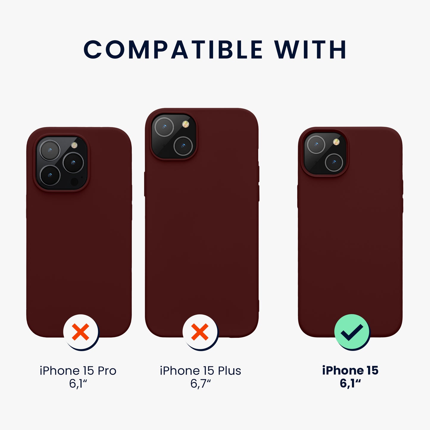 kwmobile Phone Case for iPhone 15 Case Wireless Charging