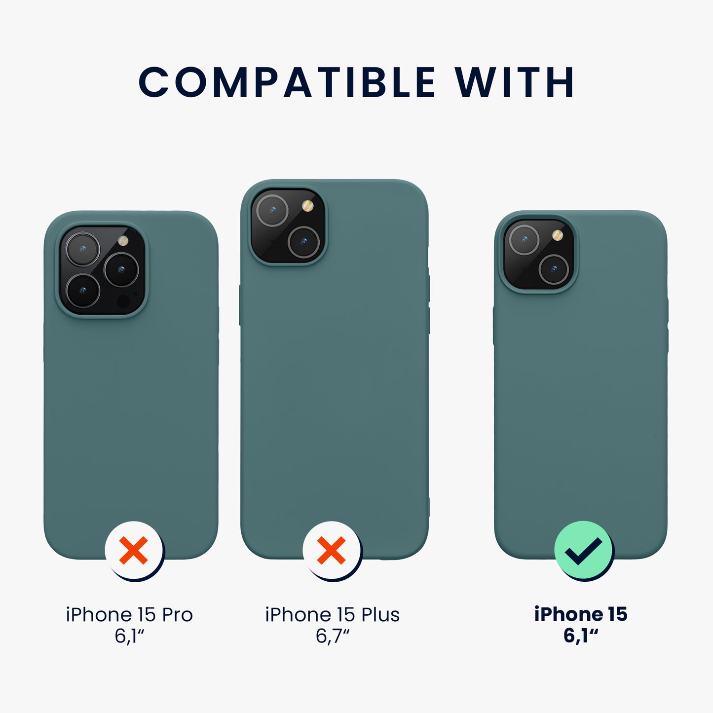 kwmobile Phone Case for iPhone 15 Case Wireless Charging