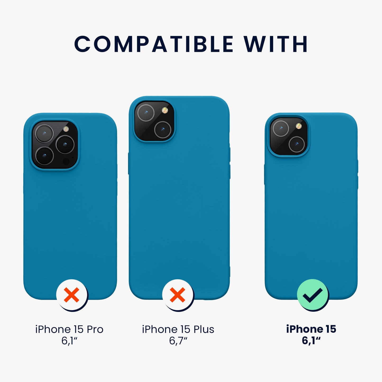 kwmobile Phone Case for iPhone 15 Case Wireless Charging