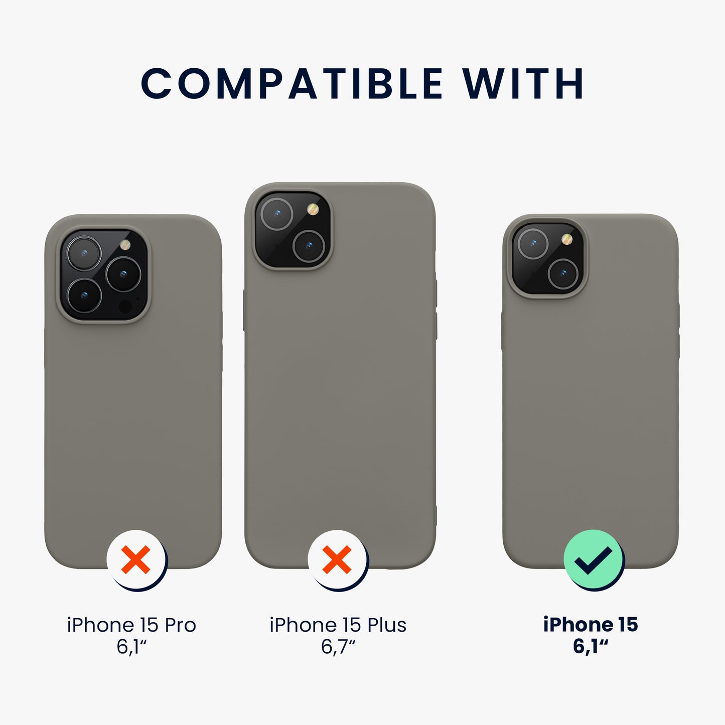 kwmobile Phone Case for iPhone 15 Case Wireless Charging