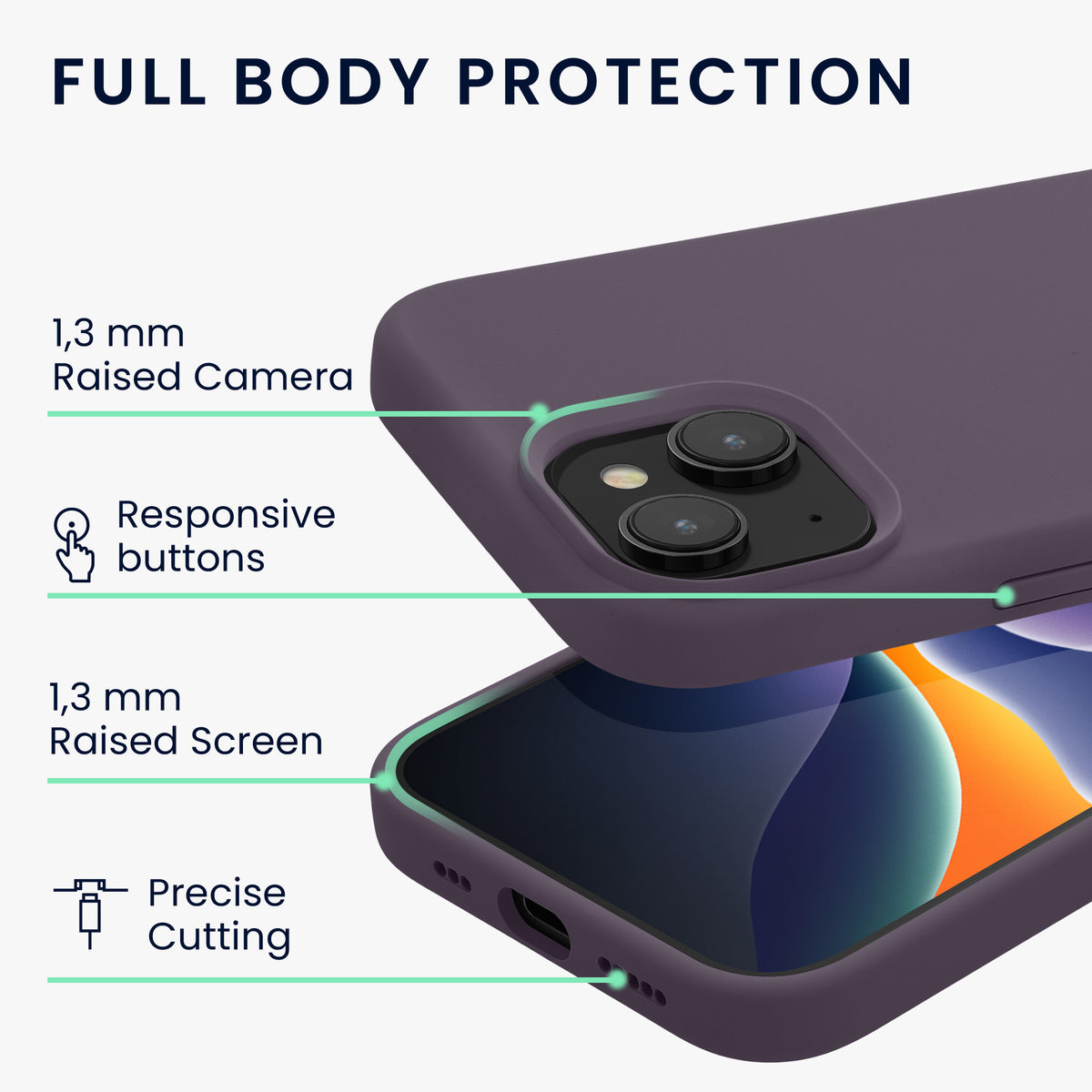 kwmobile Phone Case for iPhone 15 Case Wireless Charging