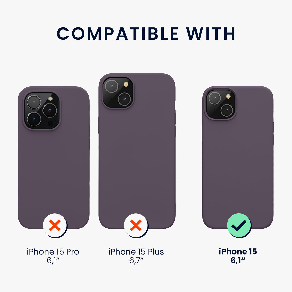 kwmobile Phone Case for iPhone 15 Case Wireless Charging