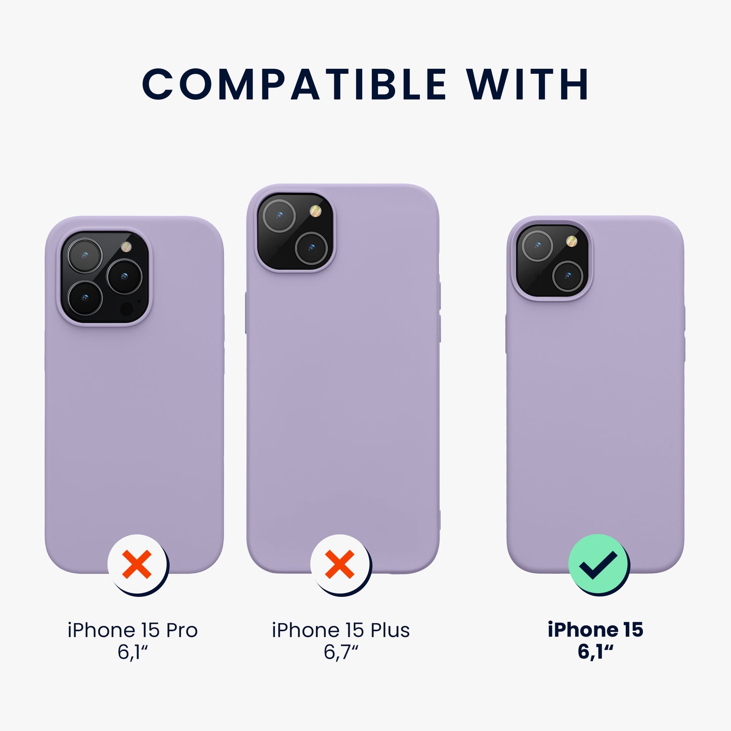 kwmobile Phone Case for iPhone 15 Case Wireless Charging