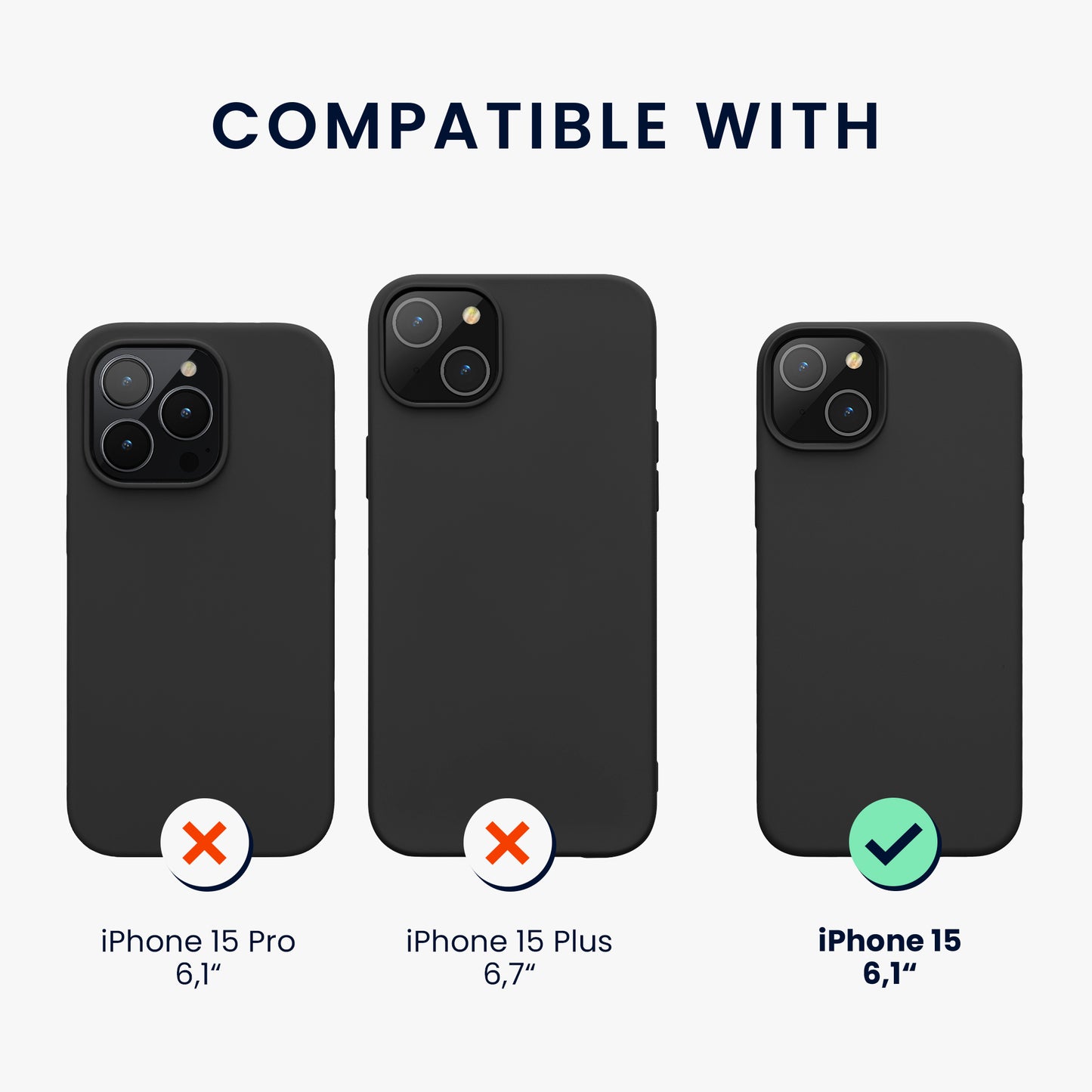 kwmobile Phone Case for iPhone 15 Case Wireless Charging