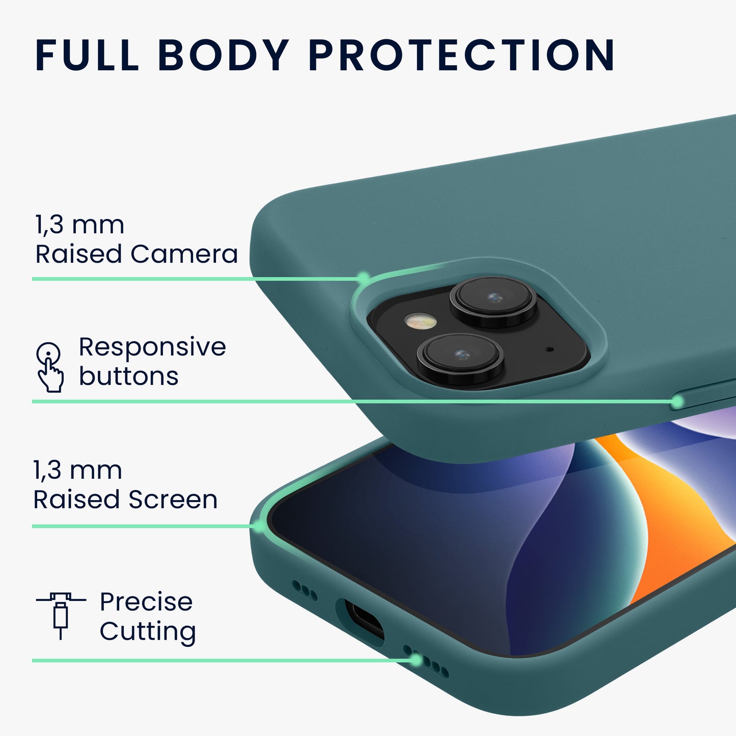 kwmobile Phone Case for iPhone 15 Case Wireless Charging