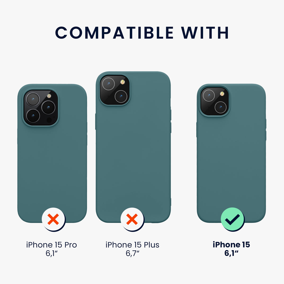 kwmobile Phone Case for iPhone 15 Case Wireless Charging