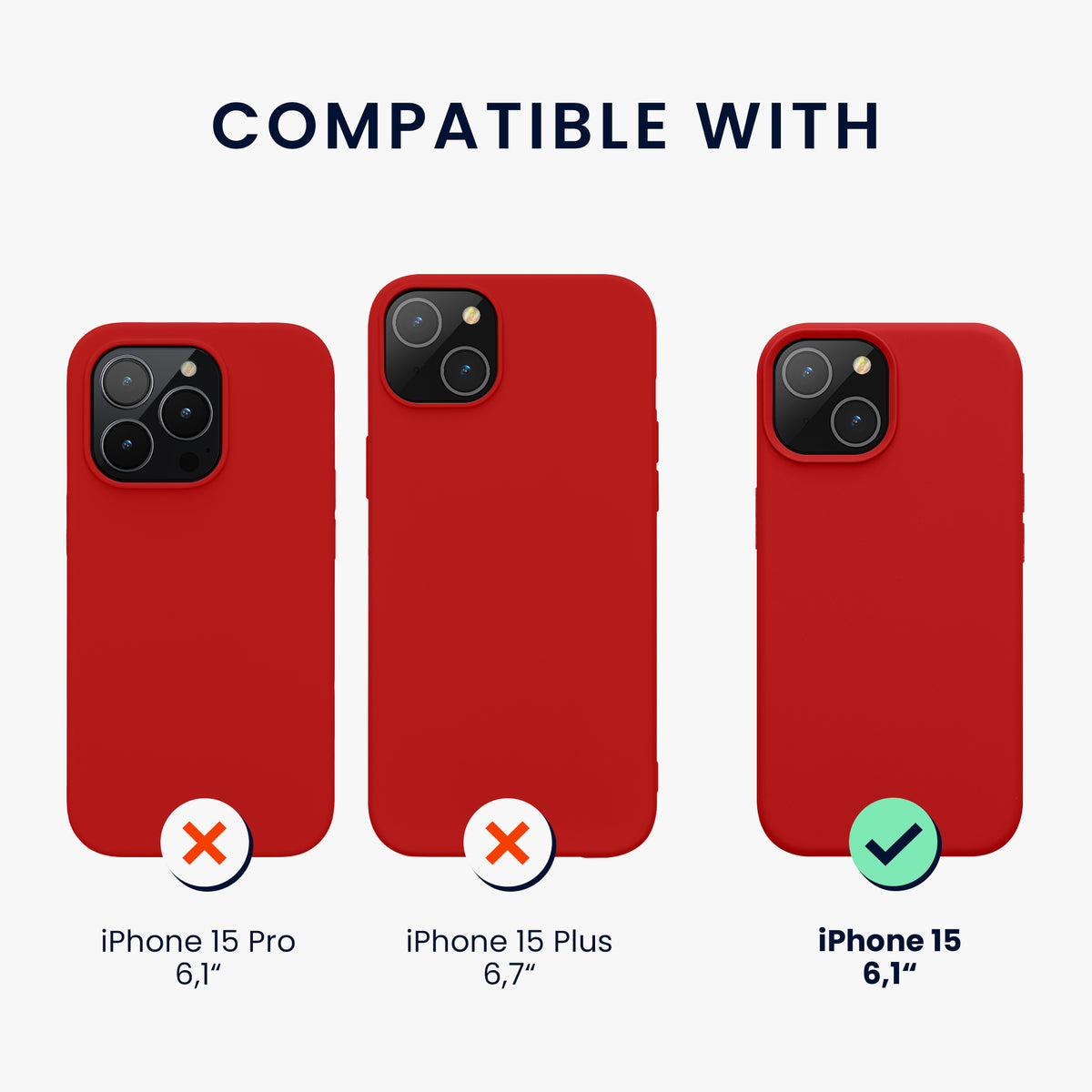 kwmobile Phone Case for iPhone 15 Case Wireless Charging