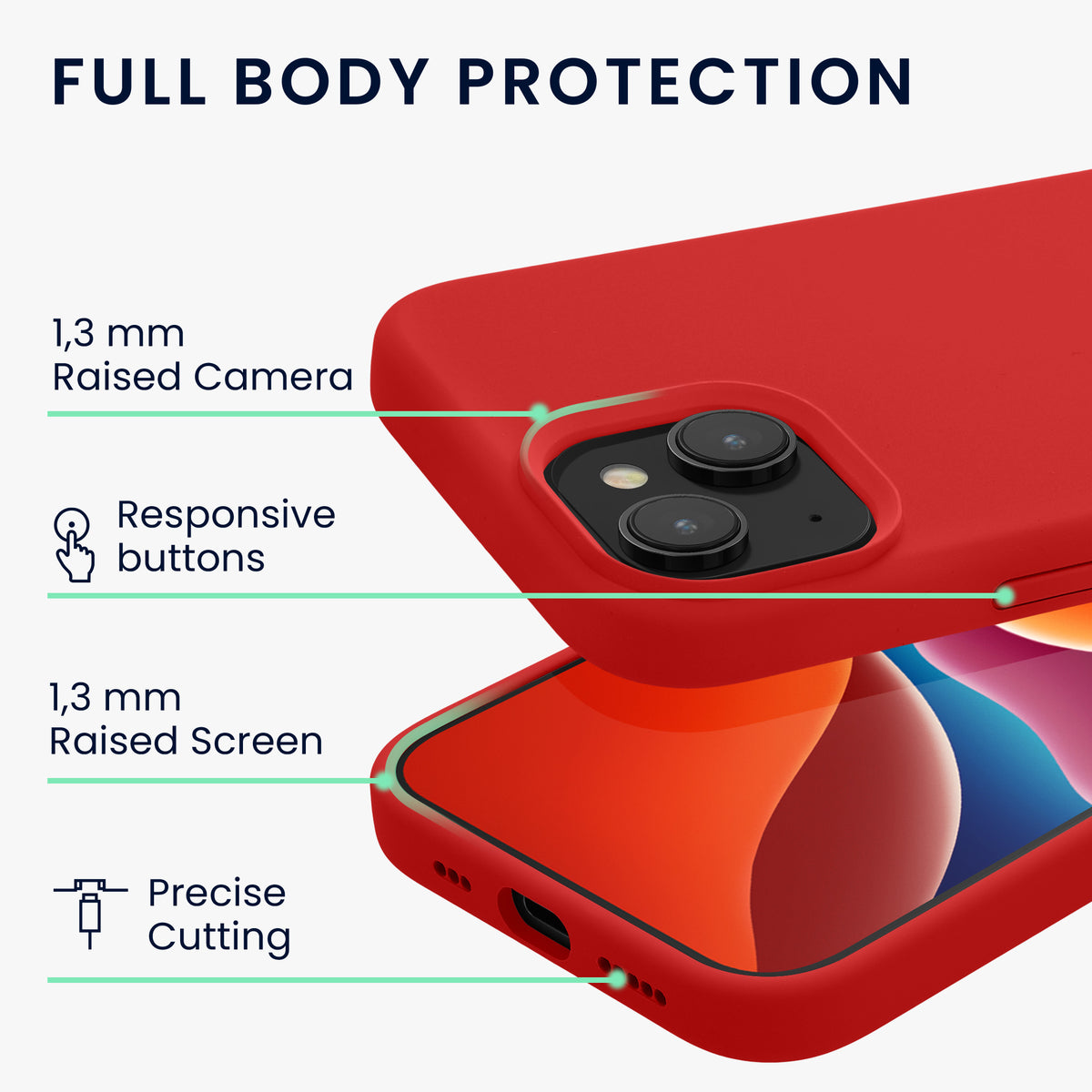 kwmobile Phone Case for iPhone 15 Case Wireless Charging
