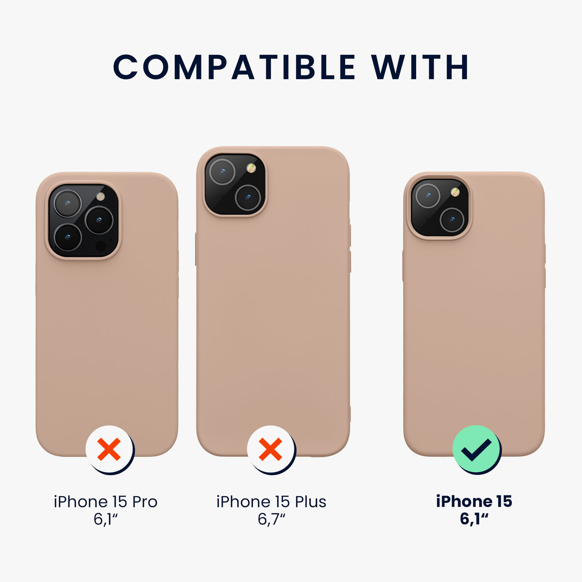 kwmobile Phone Case for iPhone 15 Case Wireless Charging