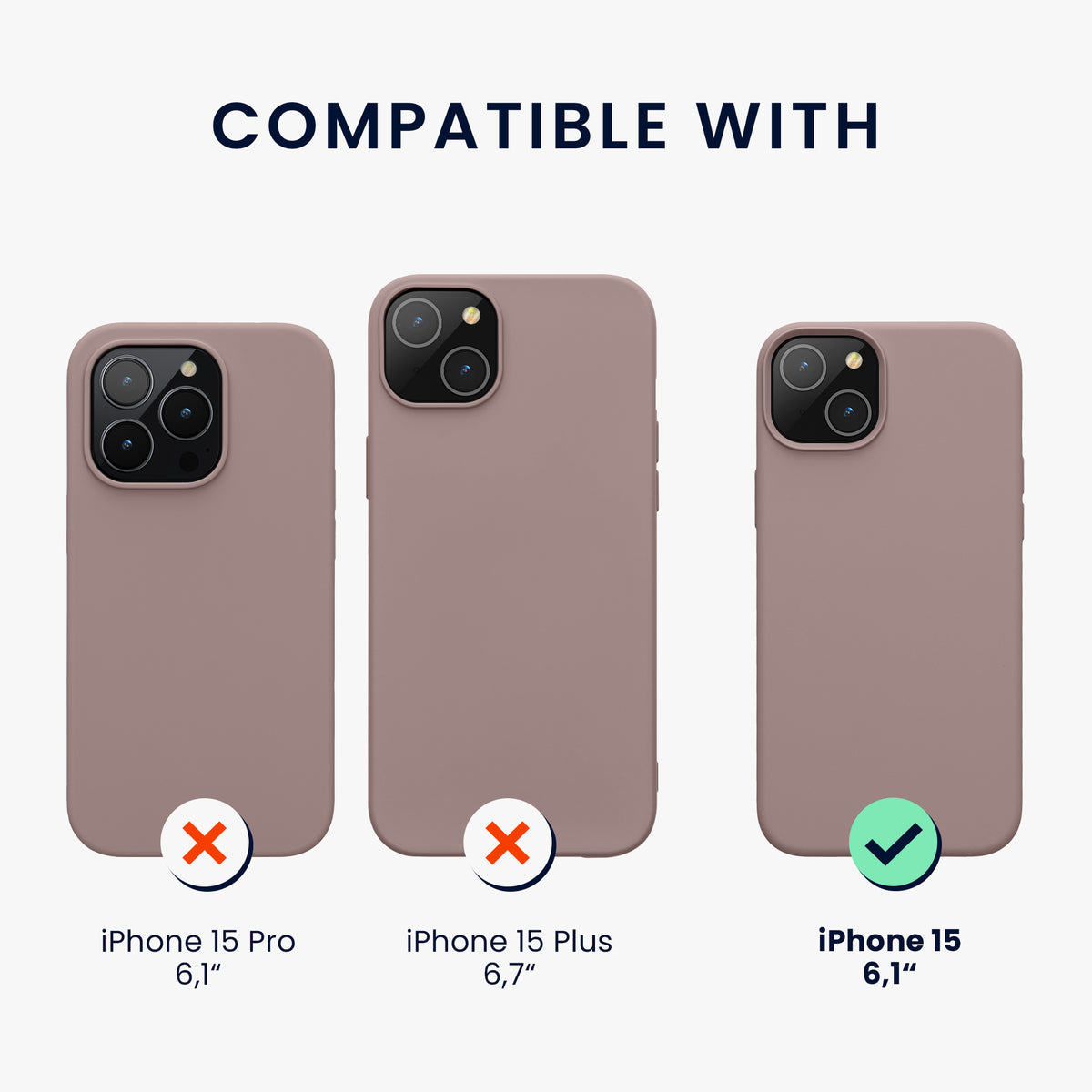 kwmobile Phone Case for iPhone 15 Case Wireless Charging