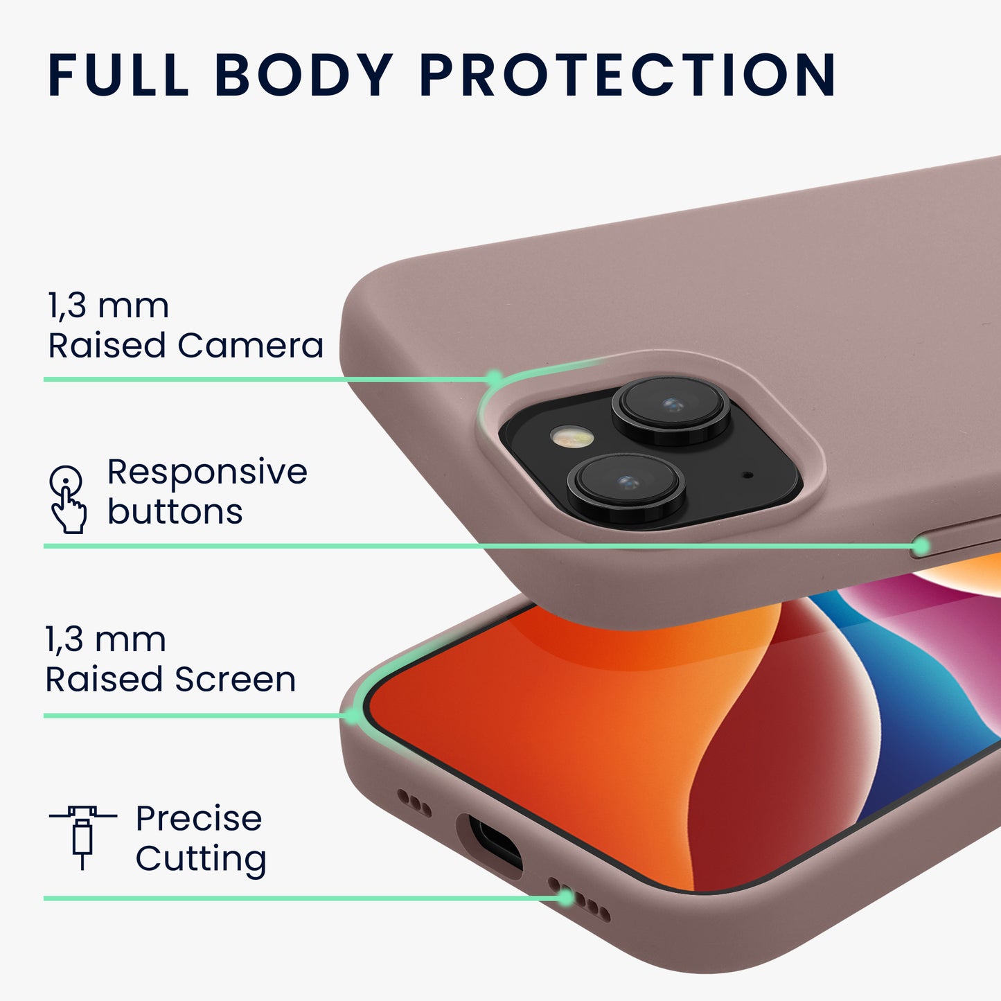 kwmobile Phone Case for iPhone 15 Case Wireless Charging